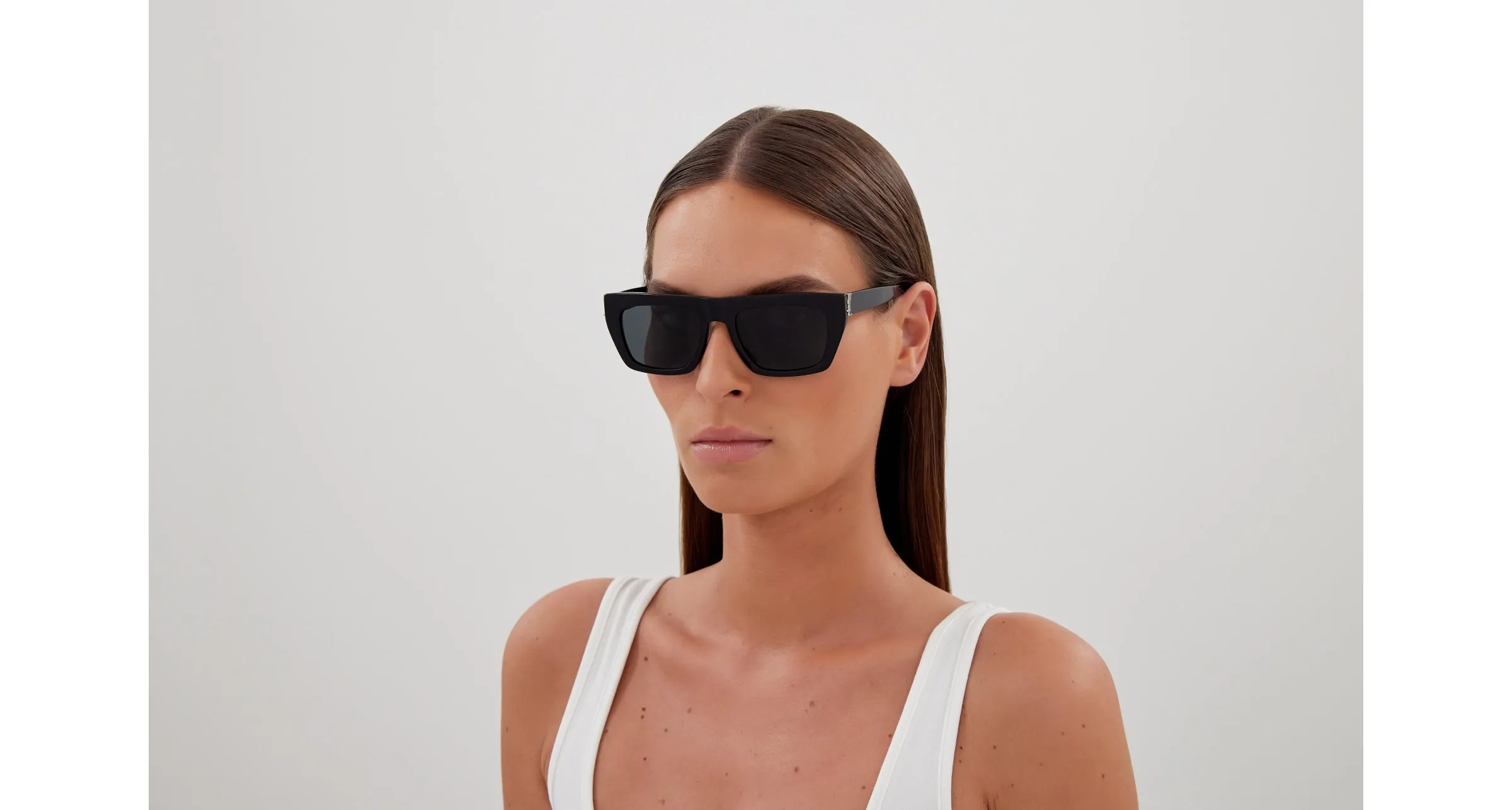 SAINT LAURENT SL M131 001 Occhiali da sole Acetato Nero Nero Squadrata - immagine 4