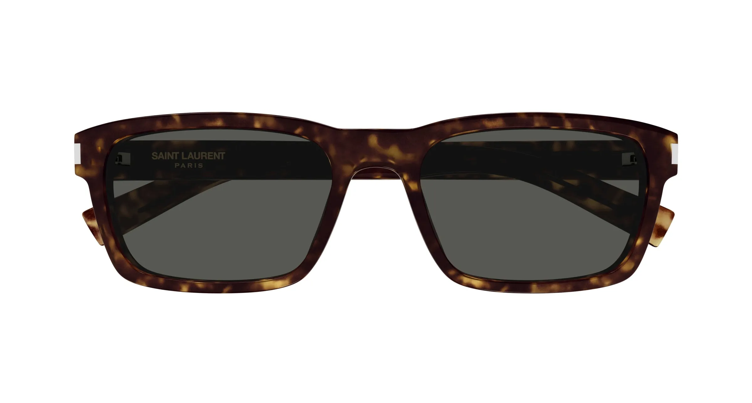 SAINT LAURENT Uomo SL 662 004 Occhiali da sole Acetato Havana Grigio Squadrata - immagine 2
