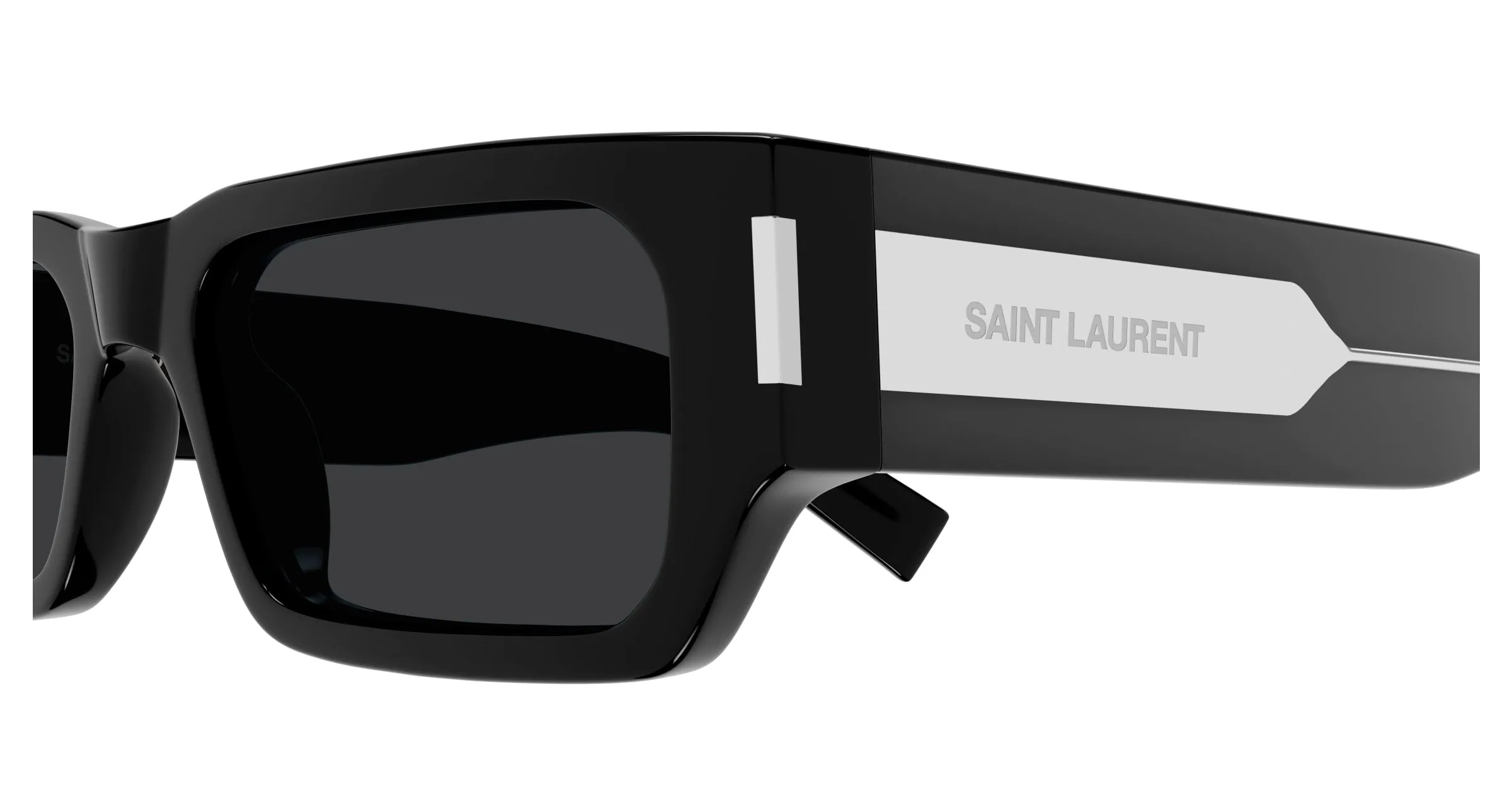 SAINT LAURENT SL 660 001 Occhiali da sole Acetato Nero Nero Squadrata - immagine 3