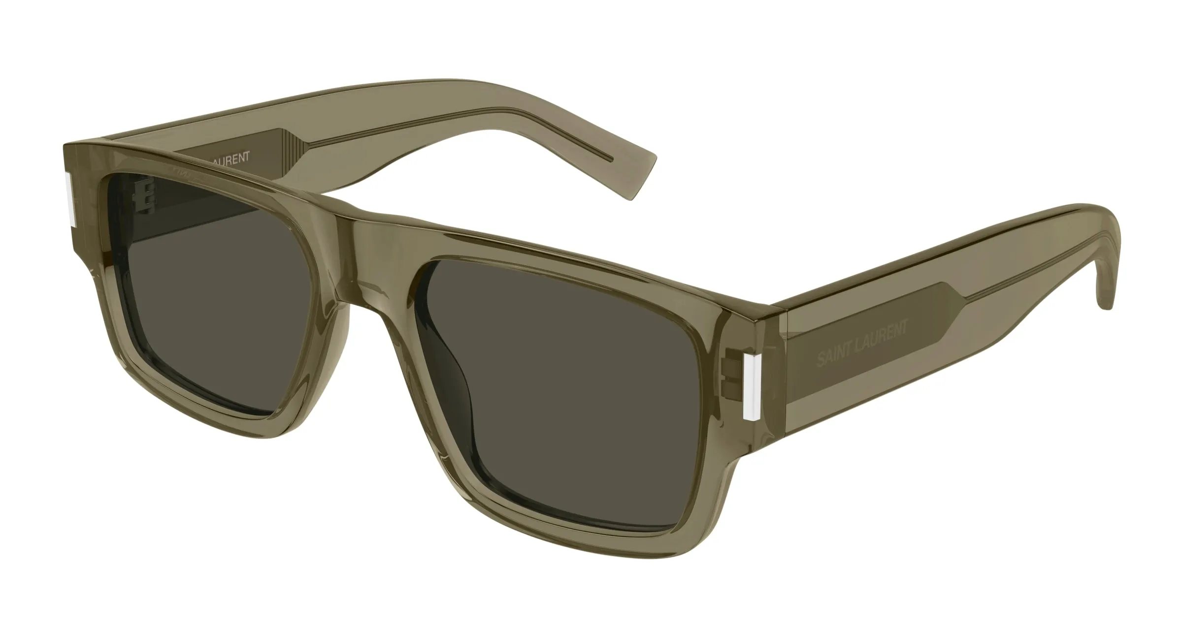 SAINT LAURENT SL 659 003 Occhiali da sole Acetato Marrone Grigio Squadrata - immagine 1