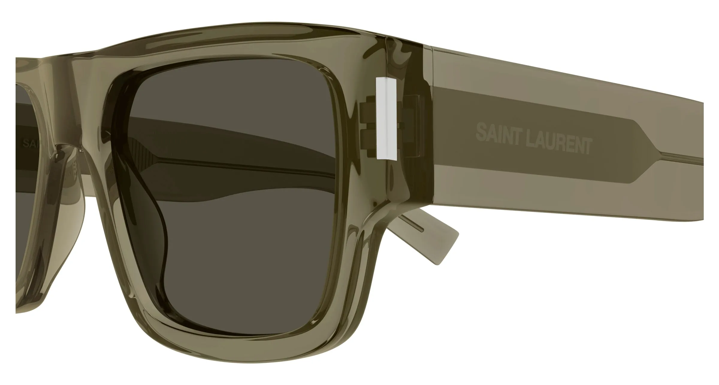 SAINT LAURENT SL 659 003 Occhiali da sole Acetato Marrone Grigio Squadrata - immagine 3