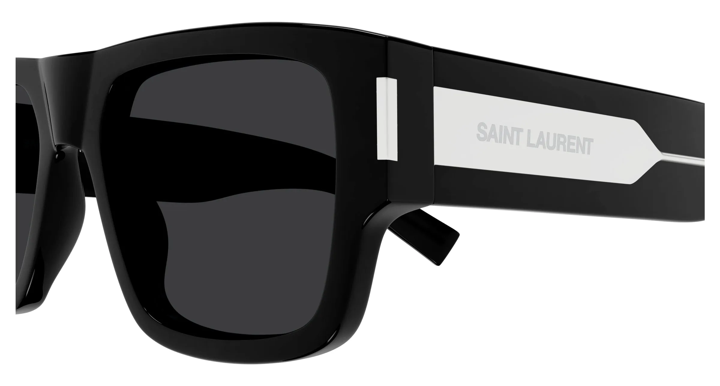 SAINT LAURENT SL 659 001 Occhiali da sole Acetato Nero Nero Squadrata - immagine 3