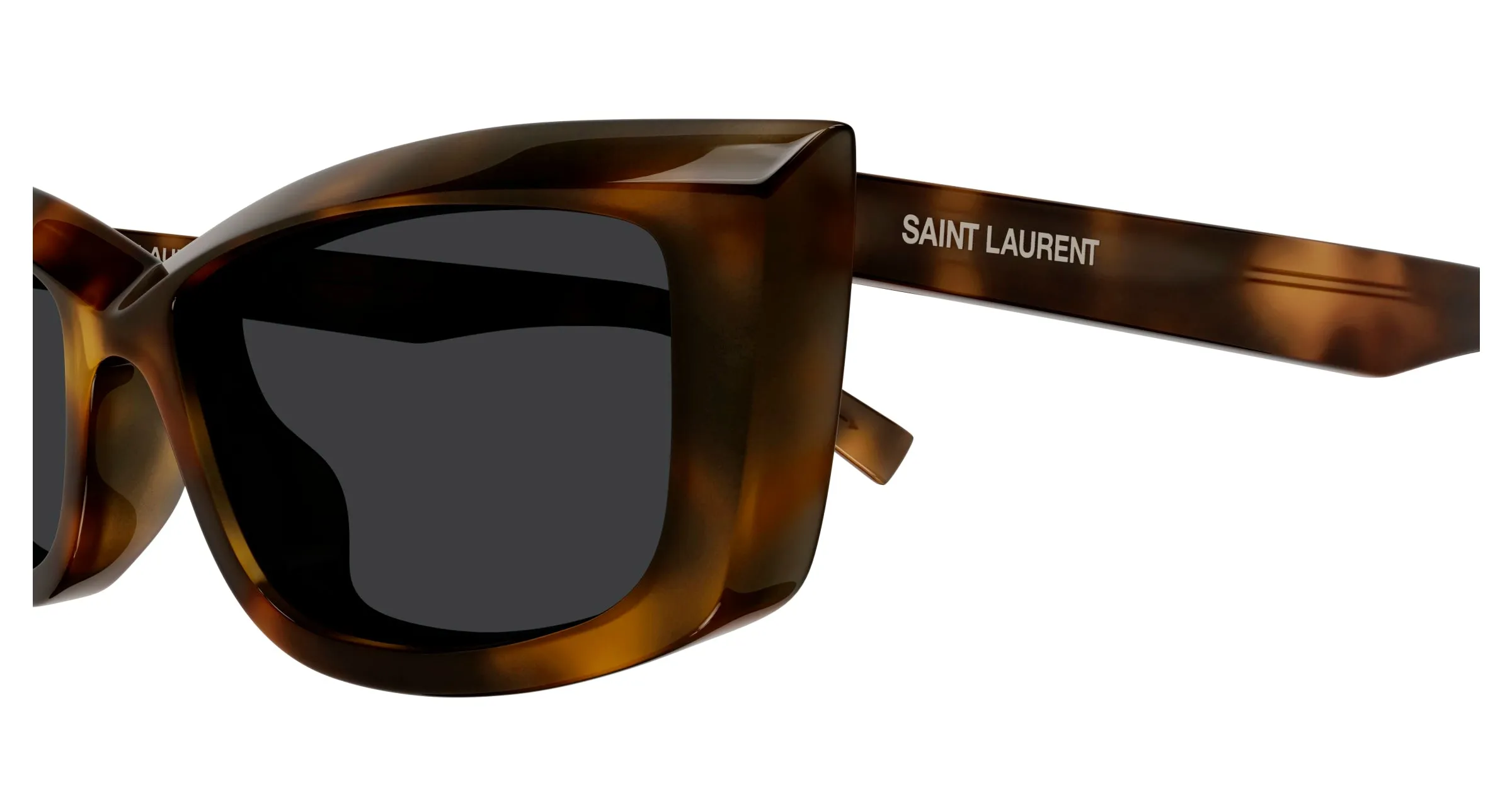 SAINT LAURENT Donna SL 658 002 Occhiali da sole Acetato Havana Nero Cat Eye - immagine 3