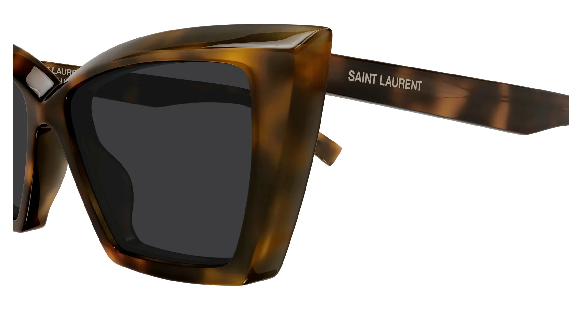 SAINT LAURENT SL 657 002 Occhiali da sole Acetato Havana Nero Cat Eye - immagine 3