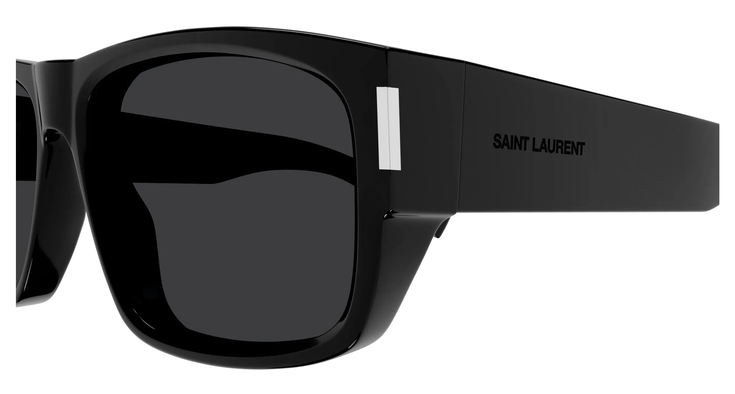 SAINT LAURENT SL 689 001 Occhiali da sole Acetato Nero Nero Squadrata - immagine 3