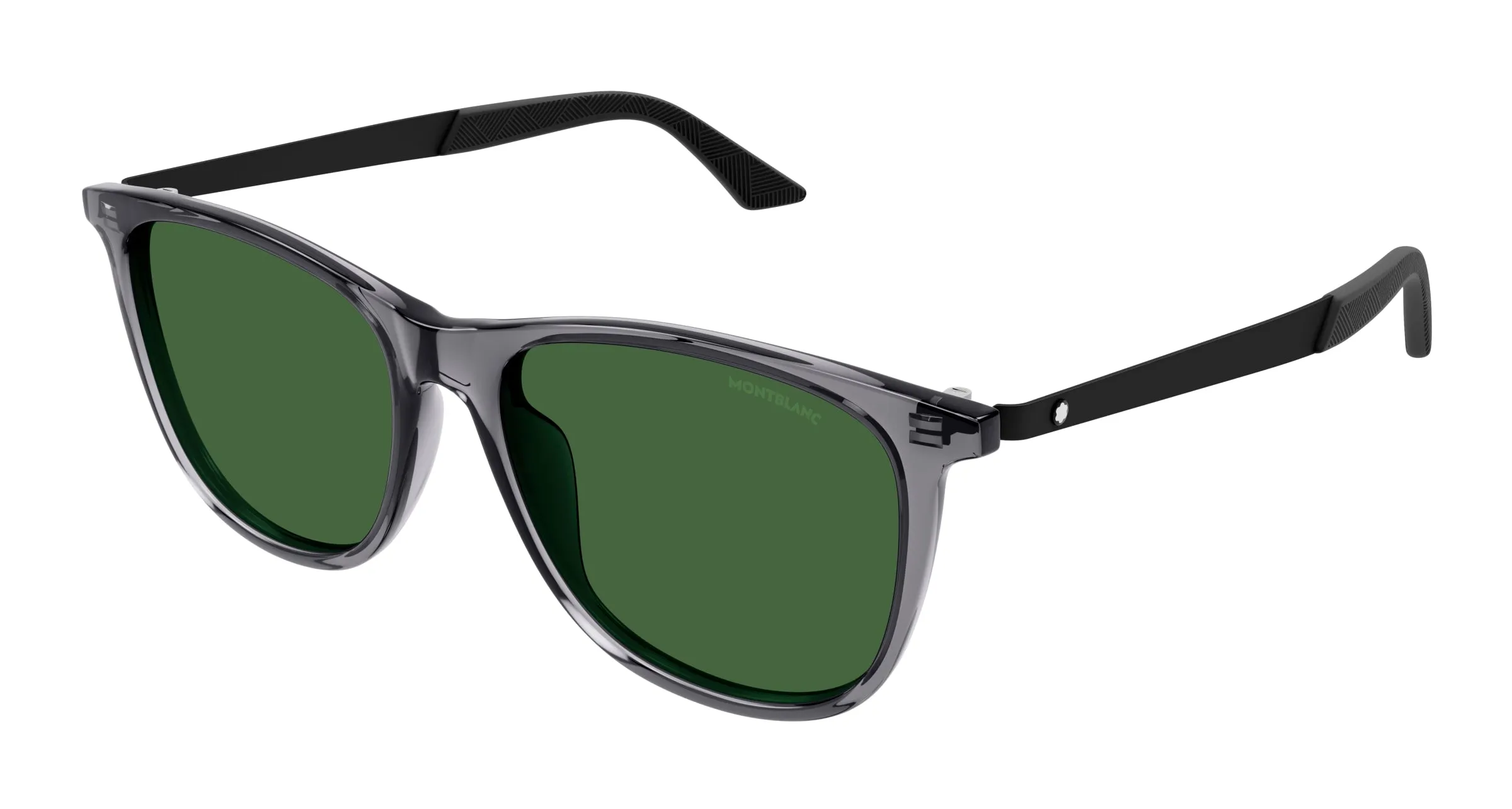 Montblanc Uomo MB0330S 002 Occhiali da sole Acetato Grigio Verde Squadrata - immagine 1