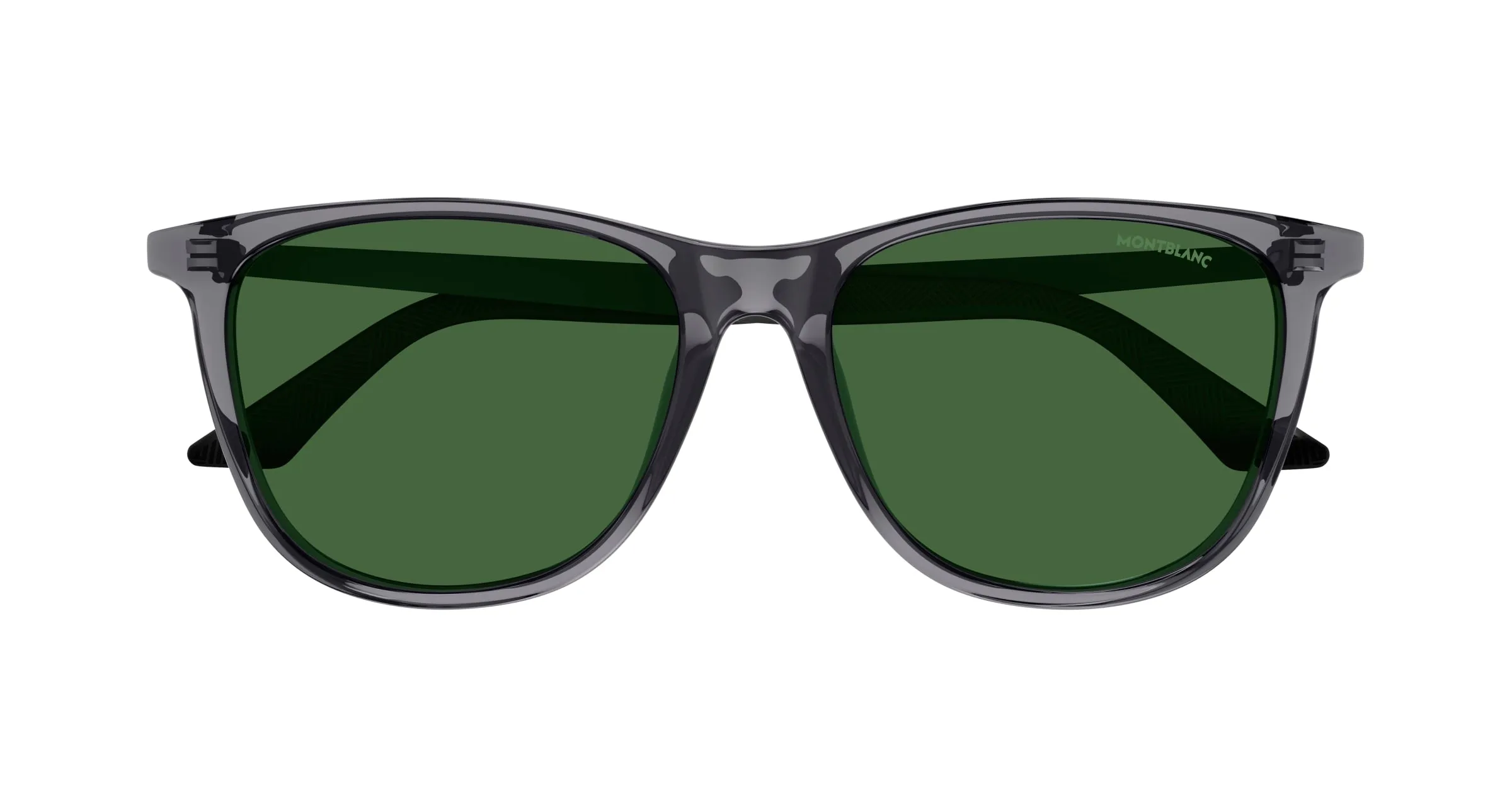 Montblanc Uomo MB0330S 002 Occhiali da sole Acetato Grigio Verde Squadrata - immagine 2