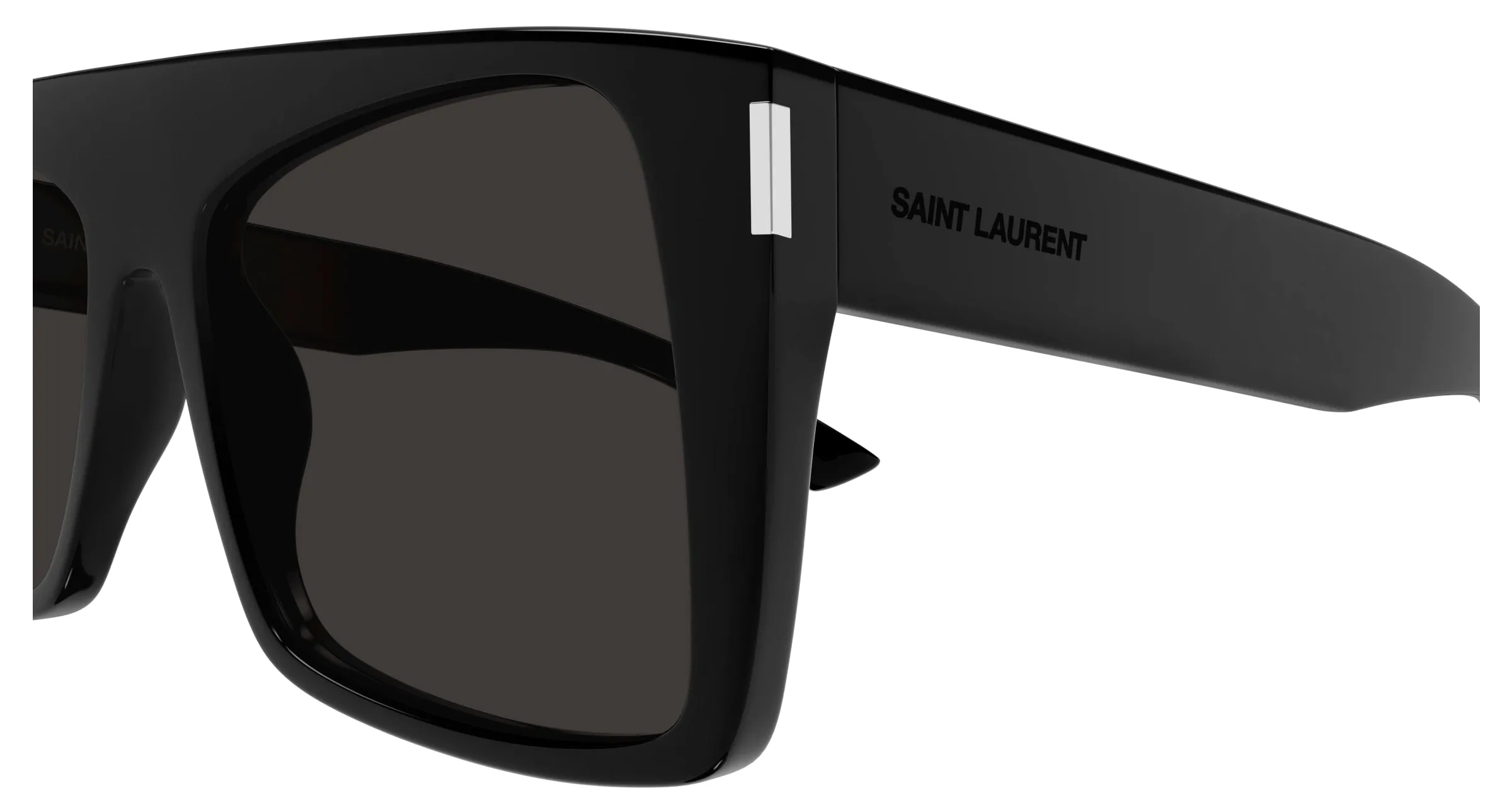 SAINT LAURENT Donna SL 651 VITTI 001 Occhiali da sole Acetato Nero Nero Squadrata - immagine 3