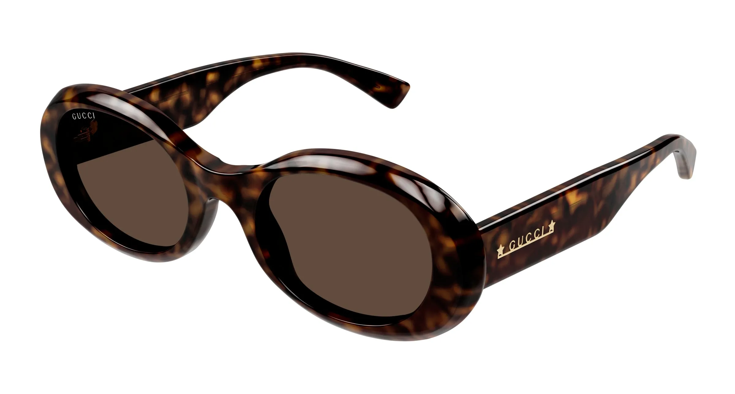 Gucci GG1587S 002 Occhiali da sole Acetato Havana Marrone Rotonda - immagine 1