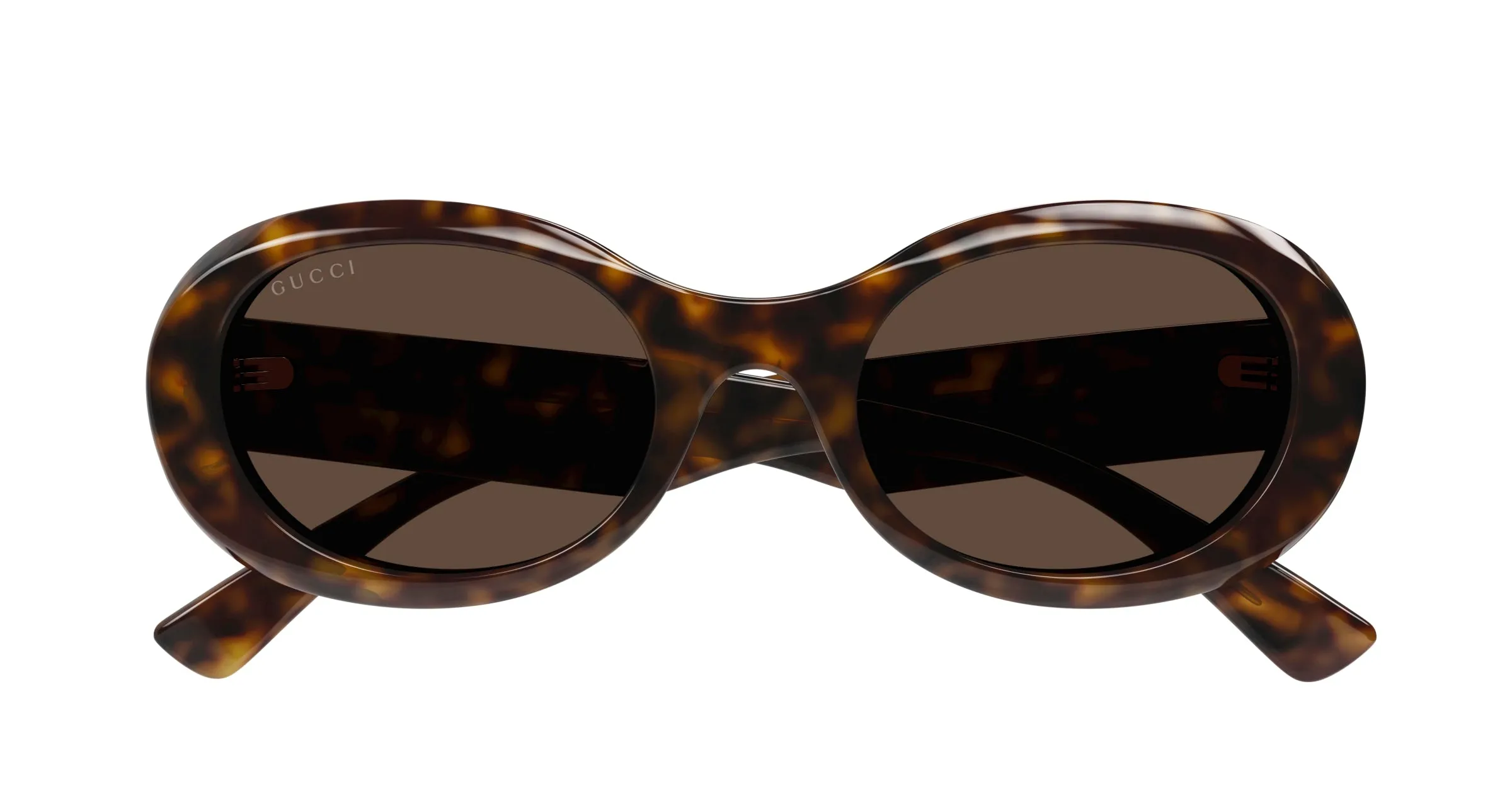 Gucci GG1587S 002 Occhiali da sole Acetato Havana Marrone Rotonda - immagine 2