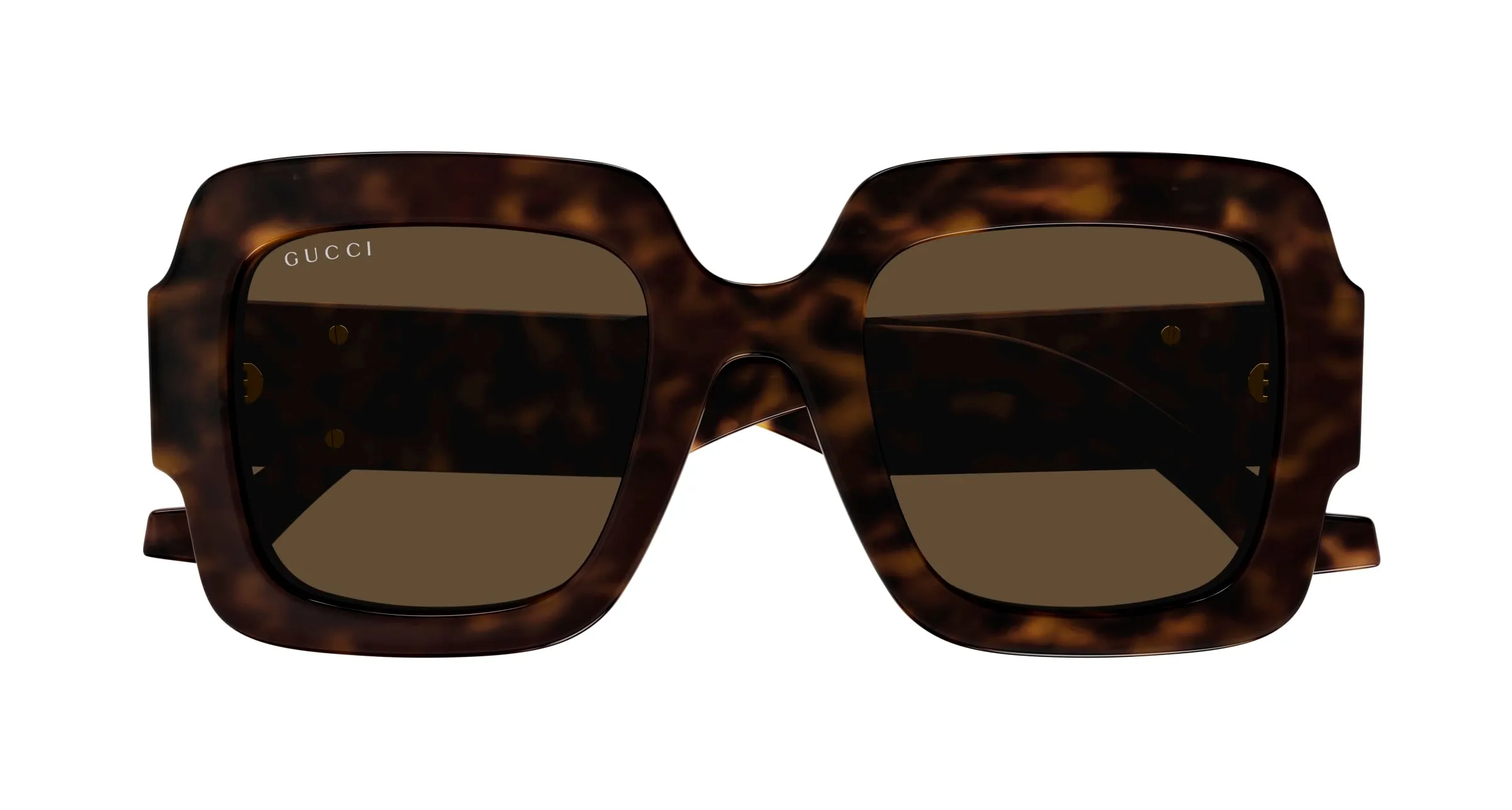 Gucci GG1547S 002 Occhiali da sole Acetato Havana Marrone Squadrata - immagine 2