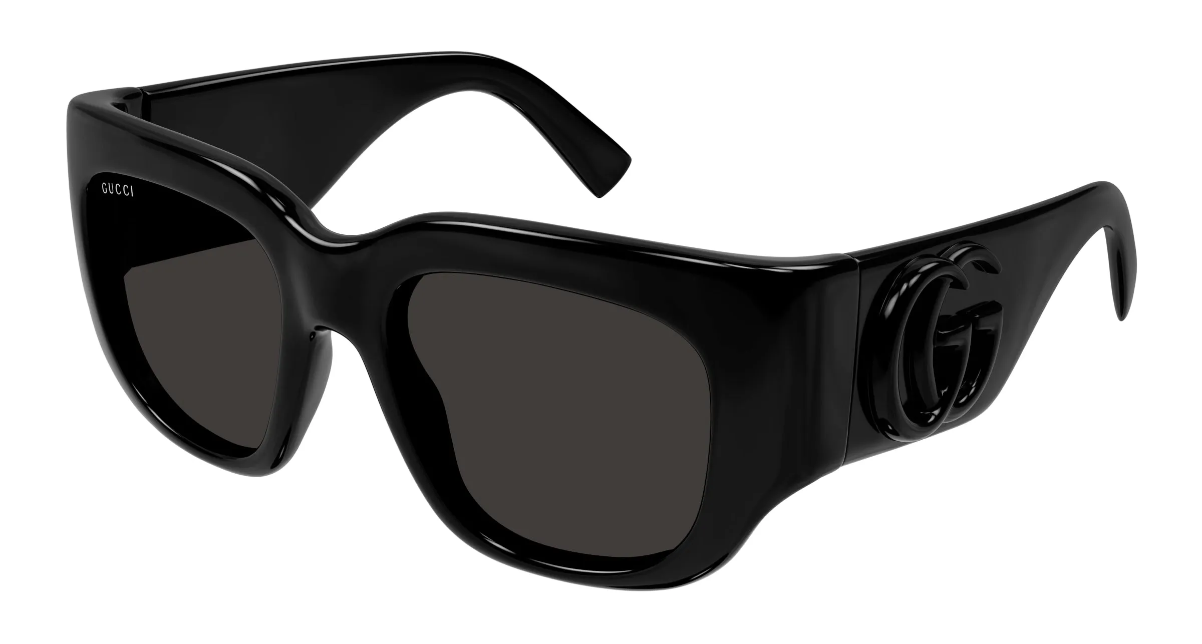 Gucci GG1545S 001 Occhiali da sole Iniettato Nero Grigio Squadrata - immagine 1