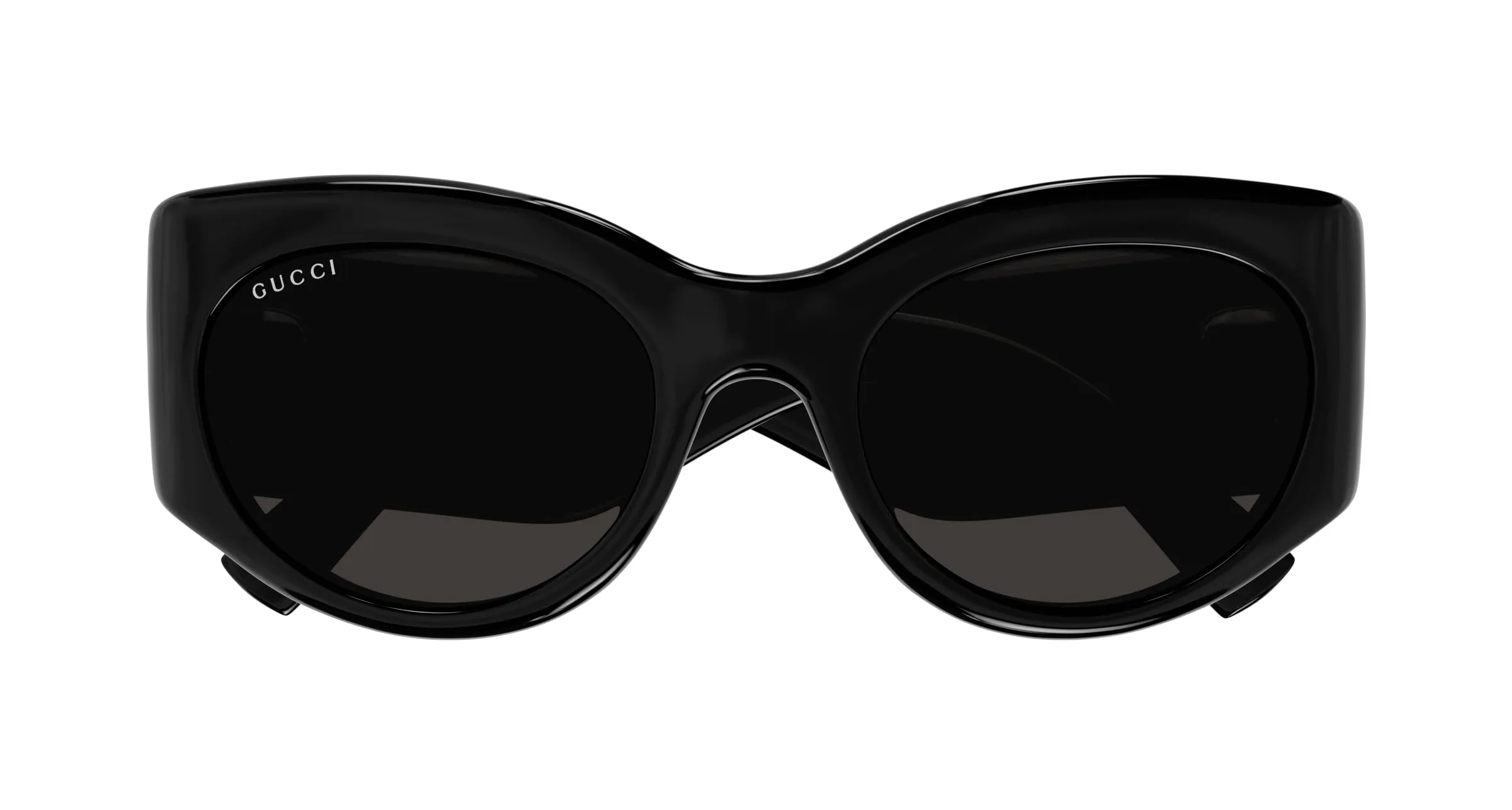 Gucci GG1544S 001 Occhiali da sole Iniettato Nero Grigio Rotonda - immagine 2