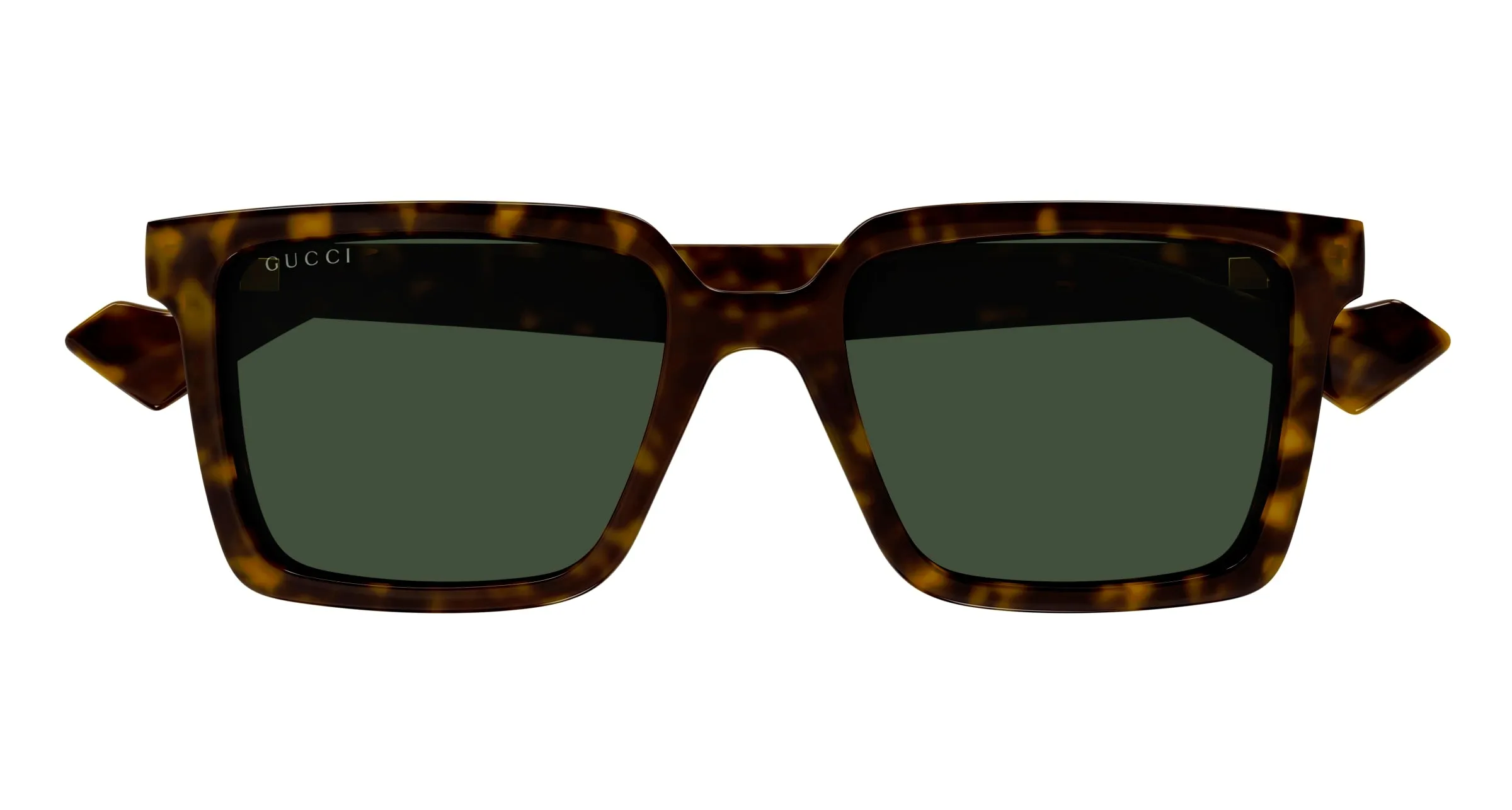 Gucci GG1540S 002 Occhiali da sole Iniettato Havana Verde Squadrata - immagine 2