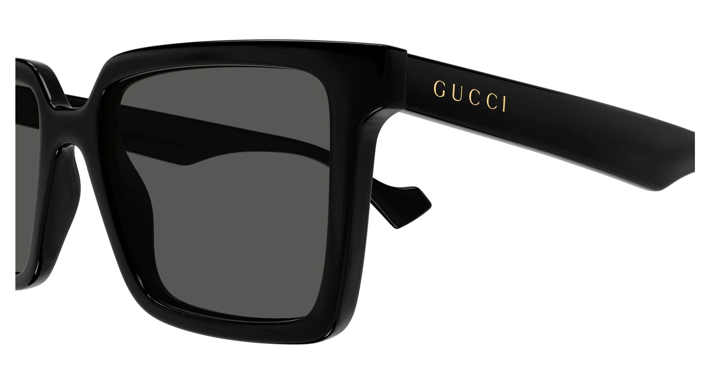 Gucci GG1540S 001 Occhiali da sole Iniettato Nero Grigio Squadrata - immagine 3