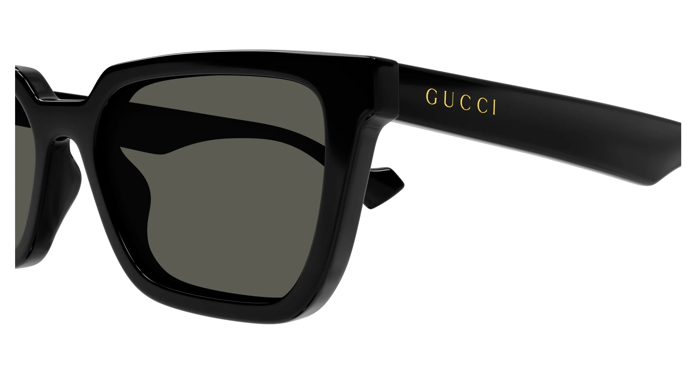 Gucci GG1539S 001 Occhiali da sole Iniettato Nero Grigio Squadrata - immagine 3