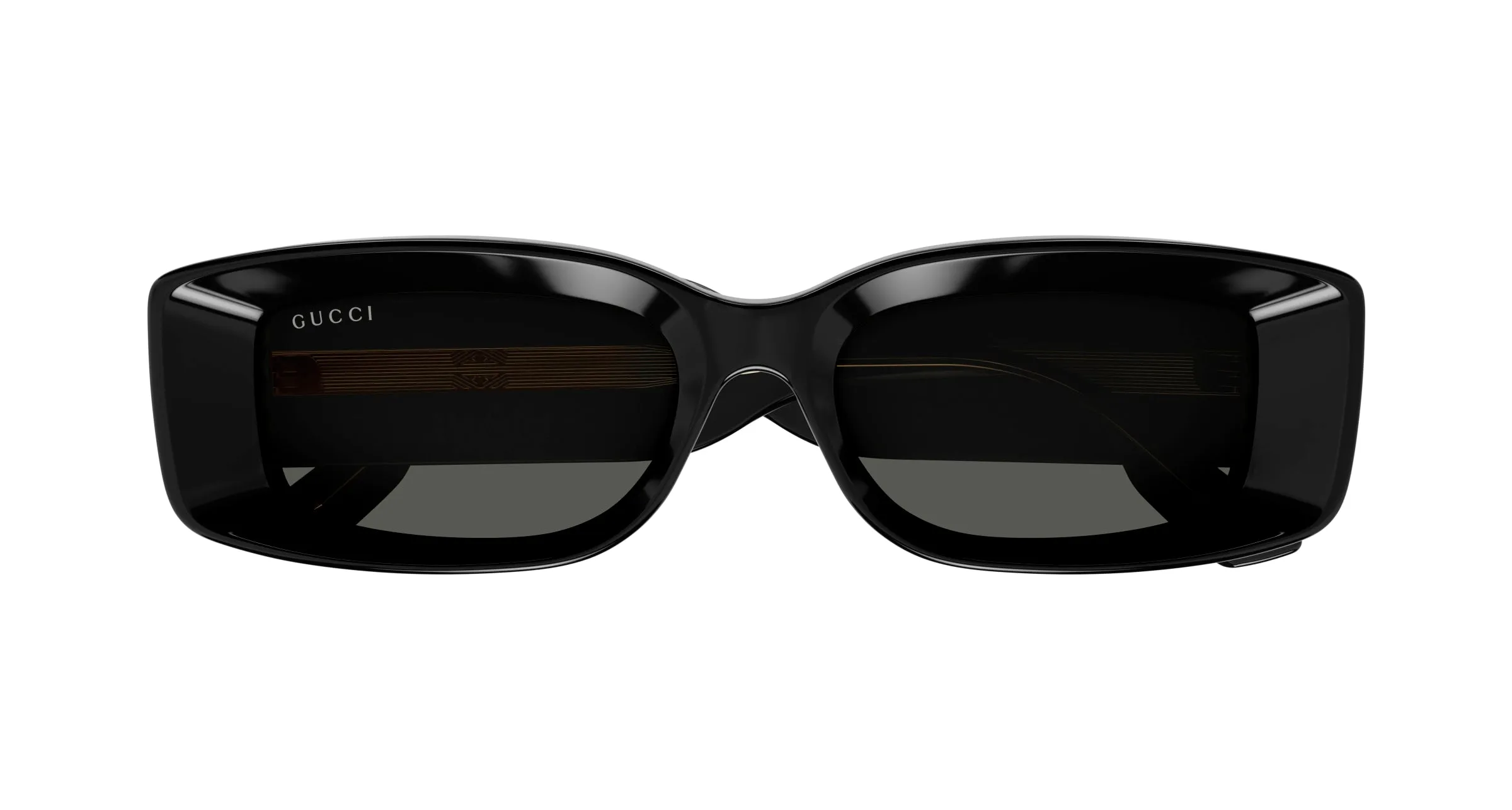 Gucci GG1528S 001 Occhiali da sole Acetato Nero Grigio Squadrata - immagine 2