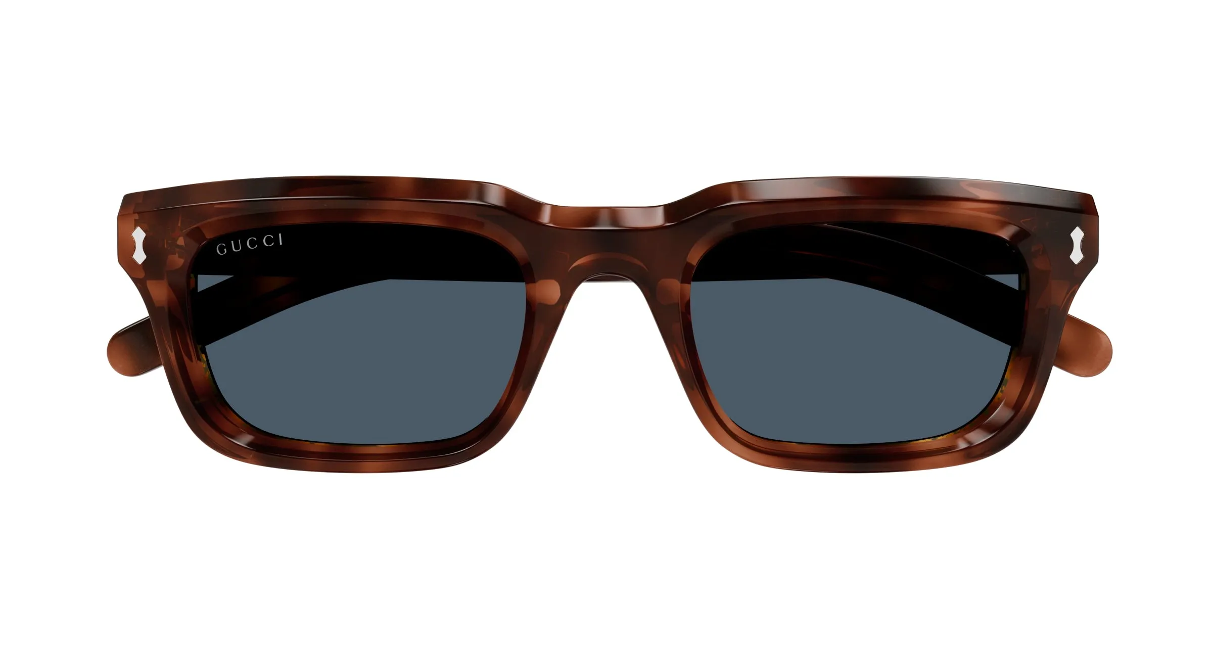 Gucci GG1524S 002 Occhiali da sole Acetato Havana Blu Squadrata - immagine 2