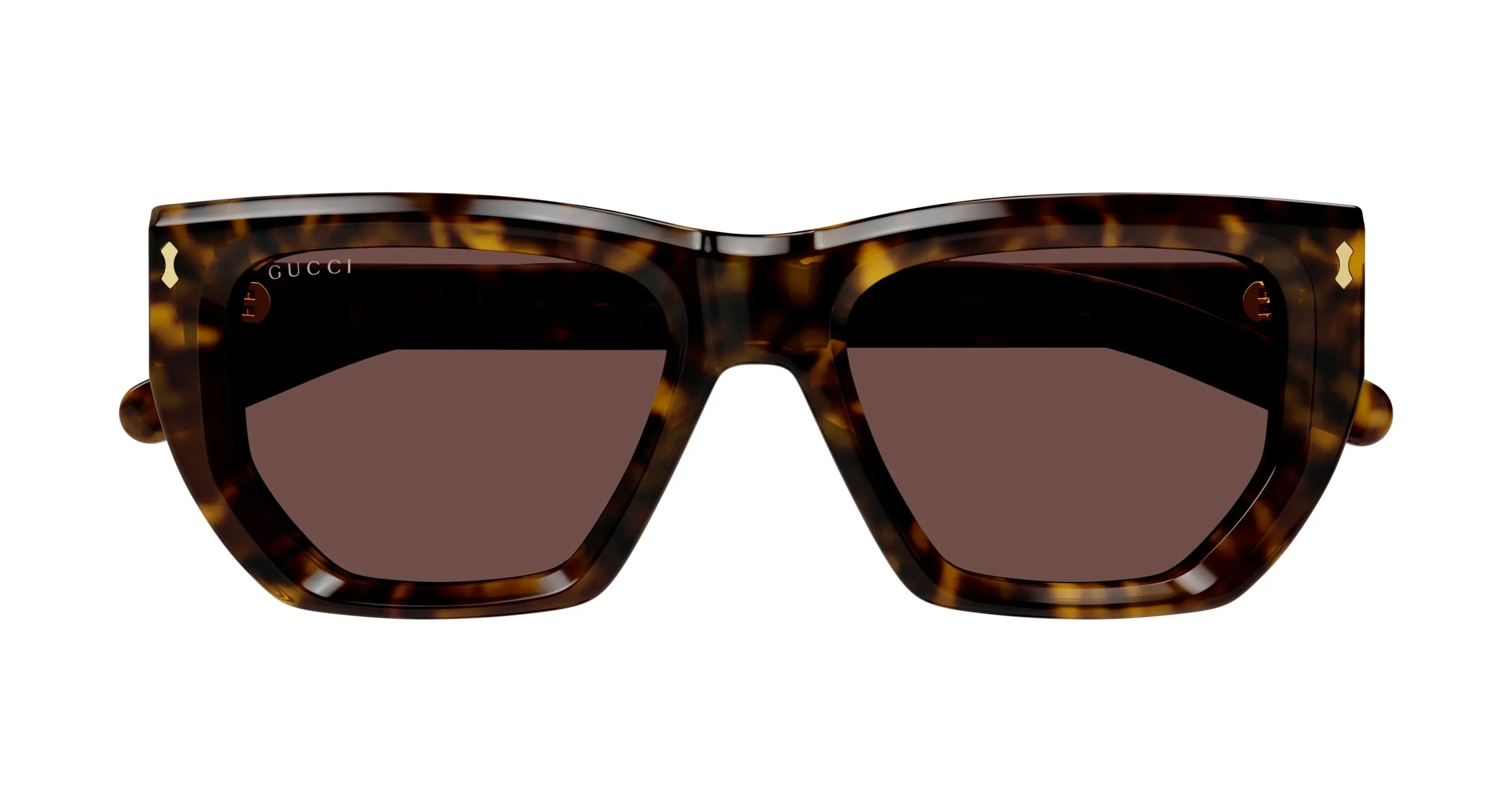 Gucci GG1520S 002 Occhiali da sole Acetato Havana Marrone Geometrica - immagine 2