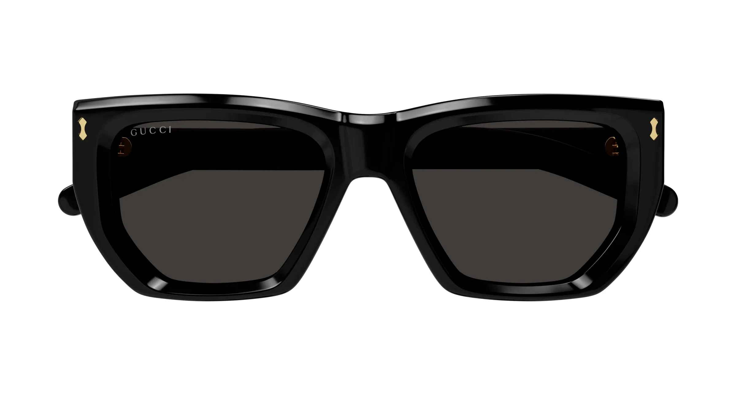 Gucci GG1520S 001 Occhiali da sole Acetato Nero Grigio Geometrica - immagine 2