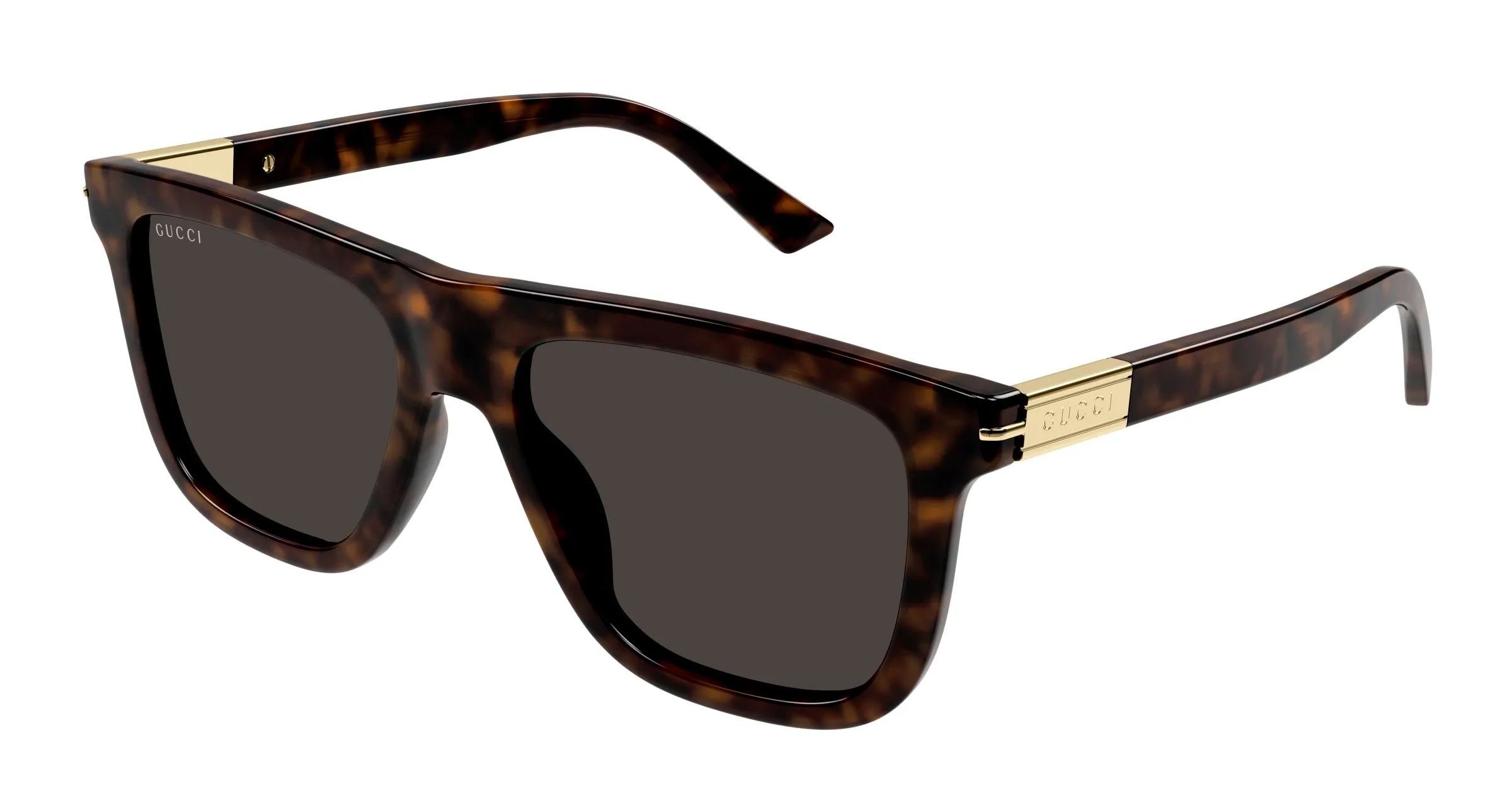 Gucci GG1502S 002 Occhiali da sole Acetato Havana Marrone Squadrata - immagine 1