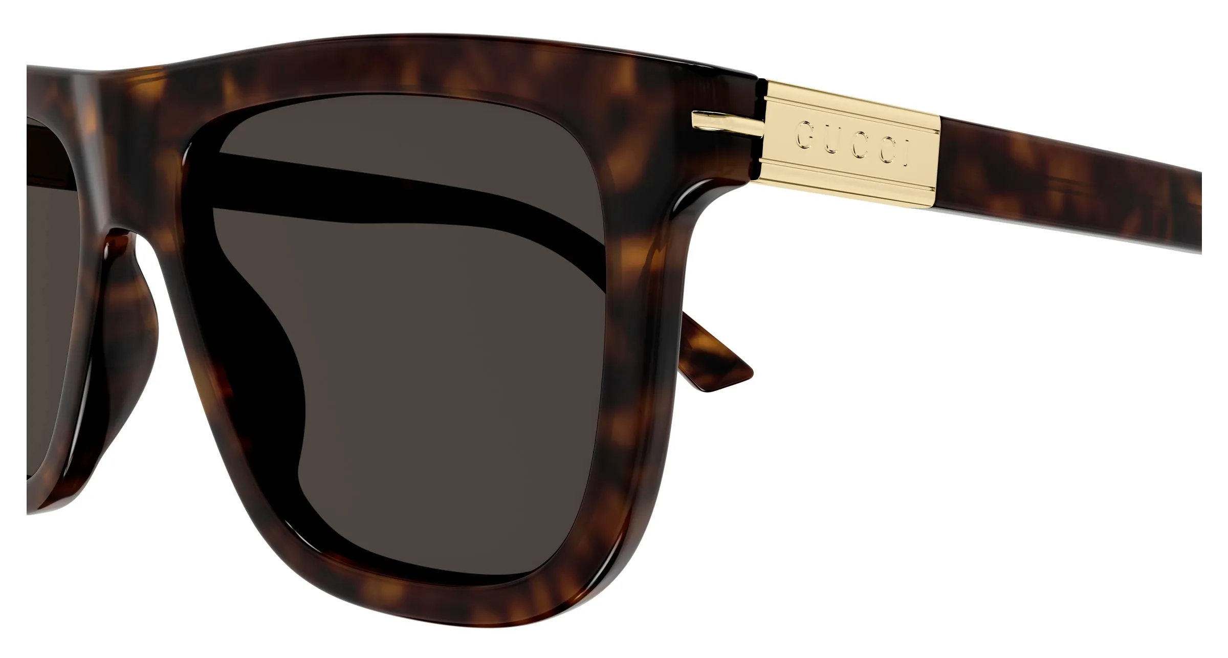 Gucci GG1502S 002 Occhiali da sole Acetato Havana Marrone Squadrata - immagine 3