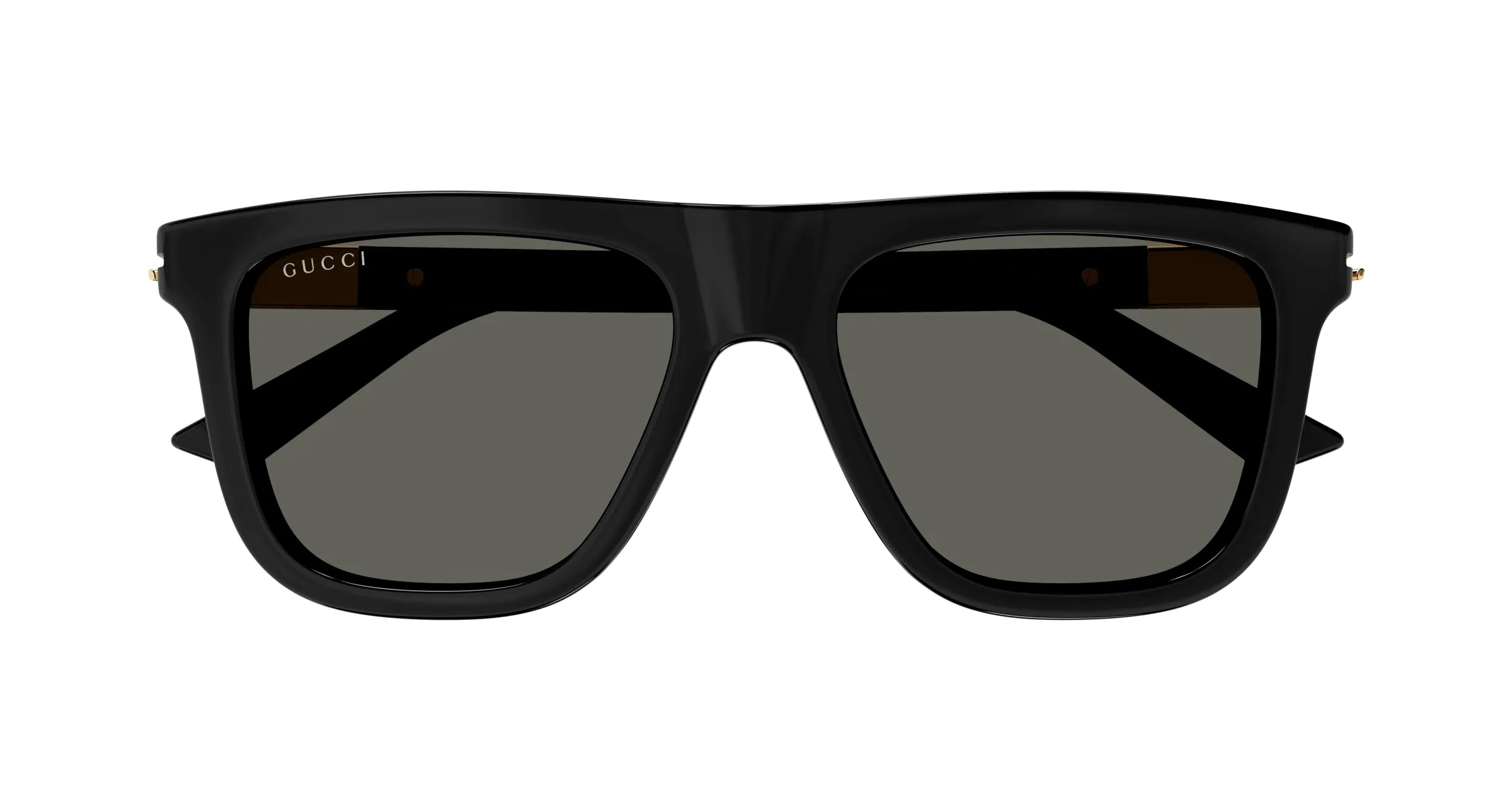 Gucci GG1502S 001 Occhiali da sole Acetato Nero Grigio Squadrata - immagine 2