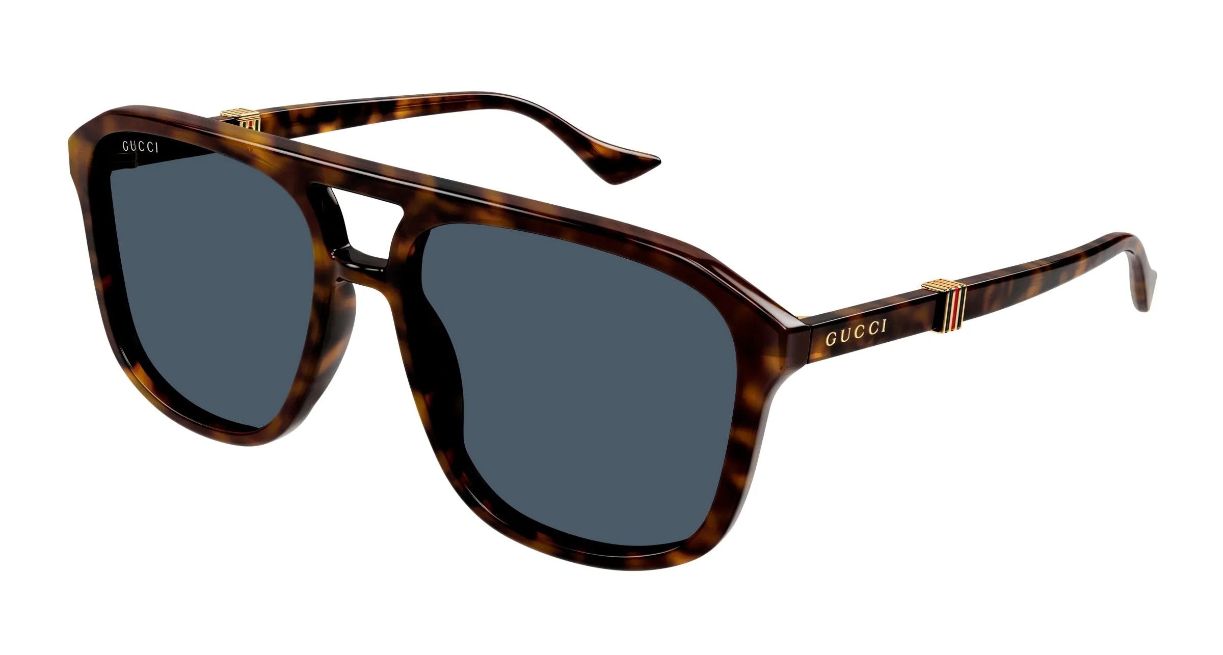 Gucci GG1494S 002 Occhiali da sole Acetato Havana Blu Pilot - immagine 1