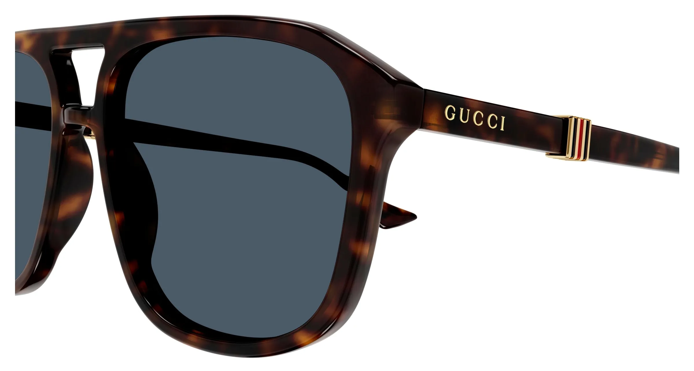 Gucci GG1494S 002 Occhiali da sole Acetato Havana Blu Pilot - immagine 3
