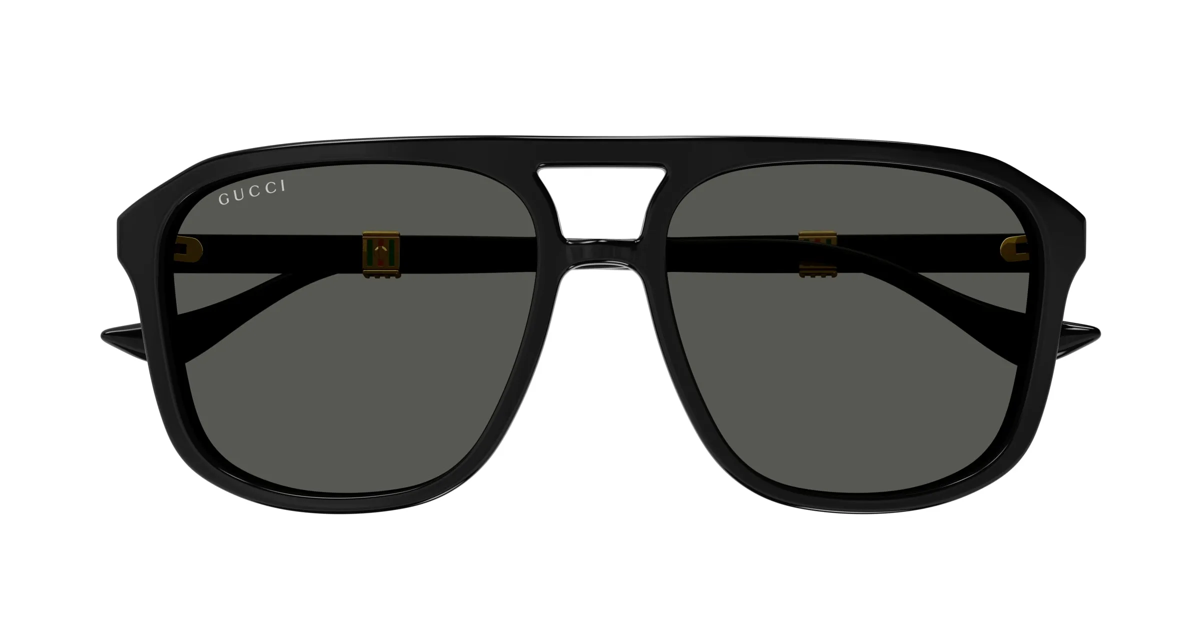 Gucci GG1494S 001 Occhiali da sole Acetato Nero Grigio Pilot - immagine 2