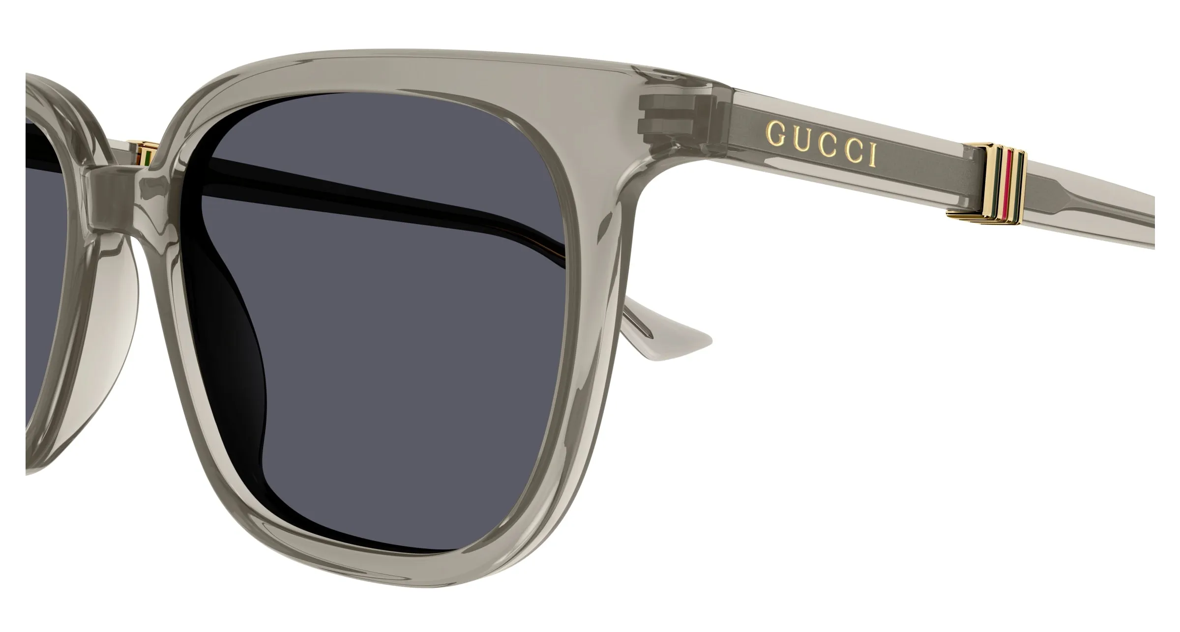 Gucci GG1493S 003 Occhiali da sole Acetato Marrone Grigio Squadrata - immagine 3