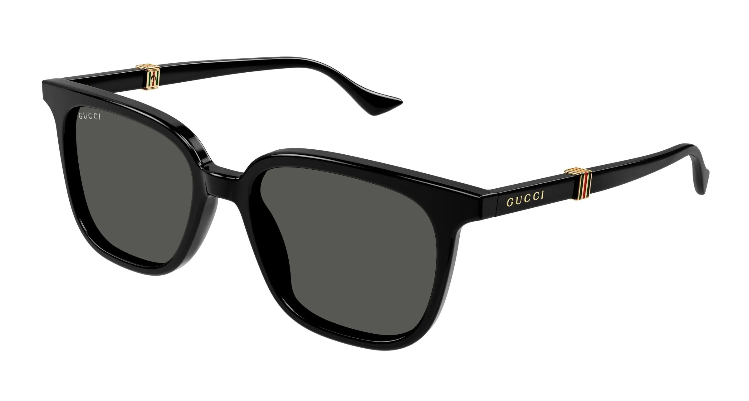 Gucci GG1493S 001 Occhiali da sole Acetato Nero Grigio Squadrata - immagine 1