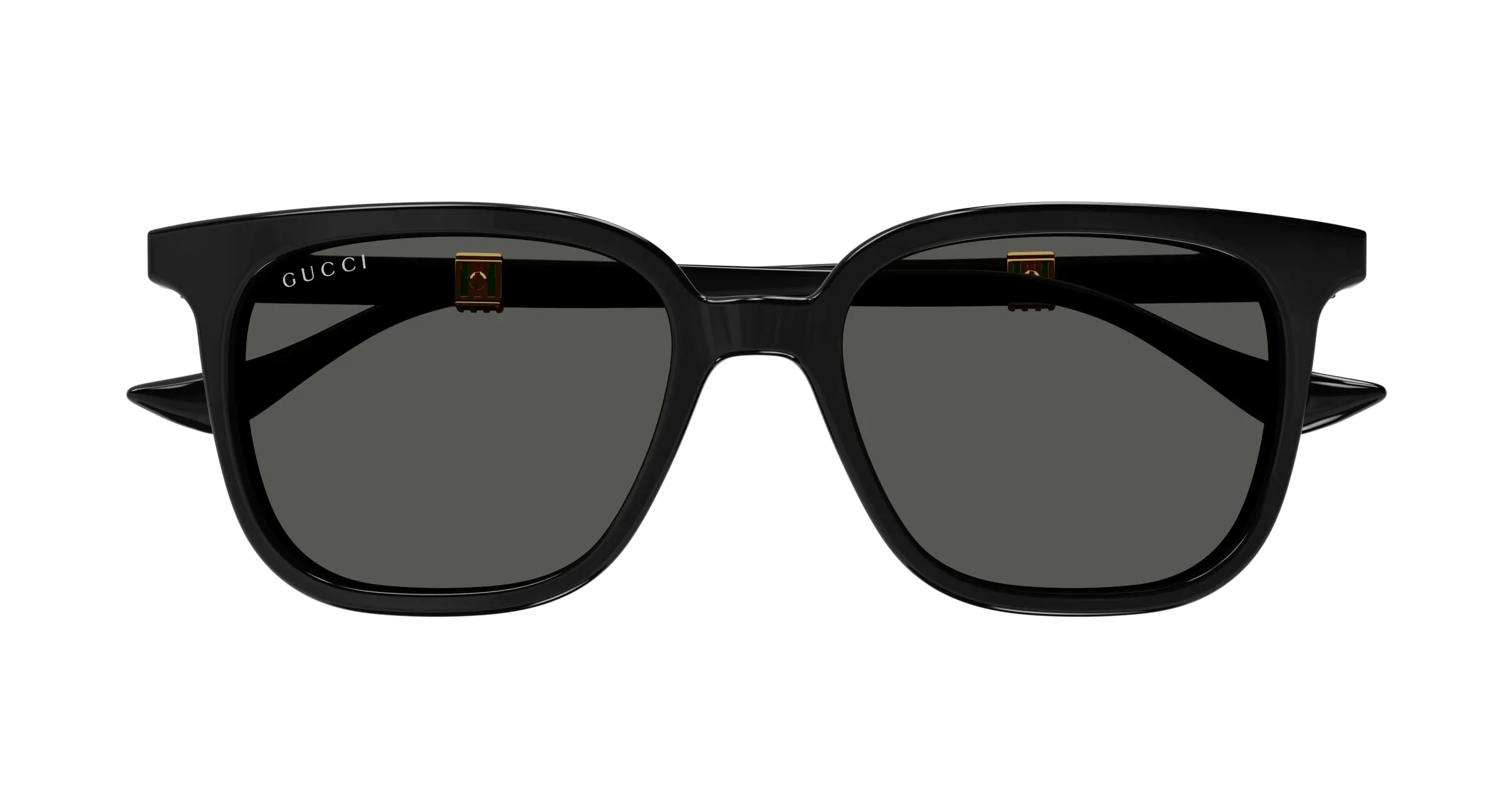 Gucci GG1493S 001 Occhiali da sole Acetato Nero Grigio Squadrata - immagine 2