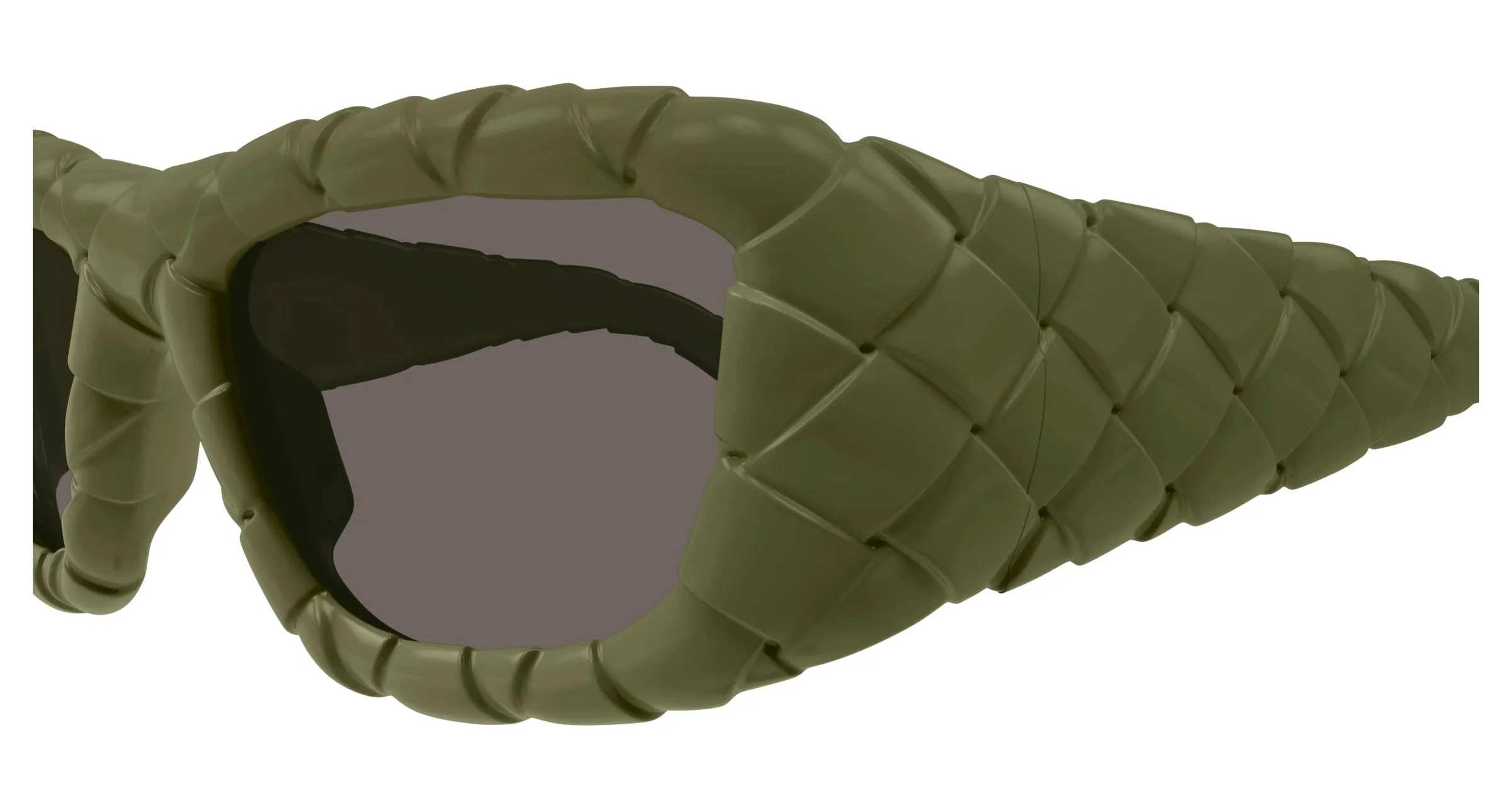 Bottega Veneta BV1303S 002 Occhiali da sole Iniettato Verde Marrone Rotonda - immagine 3