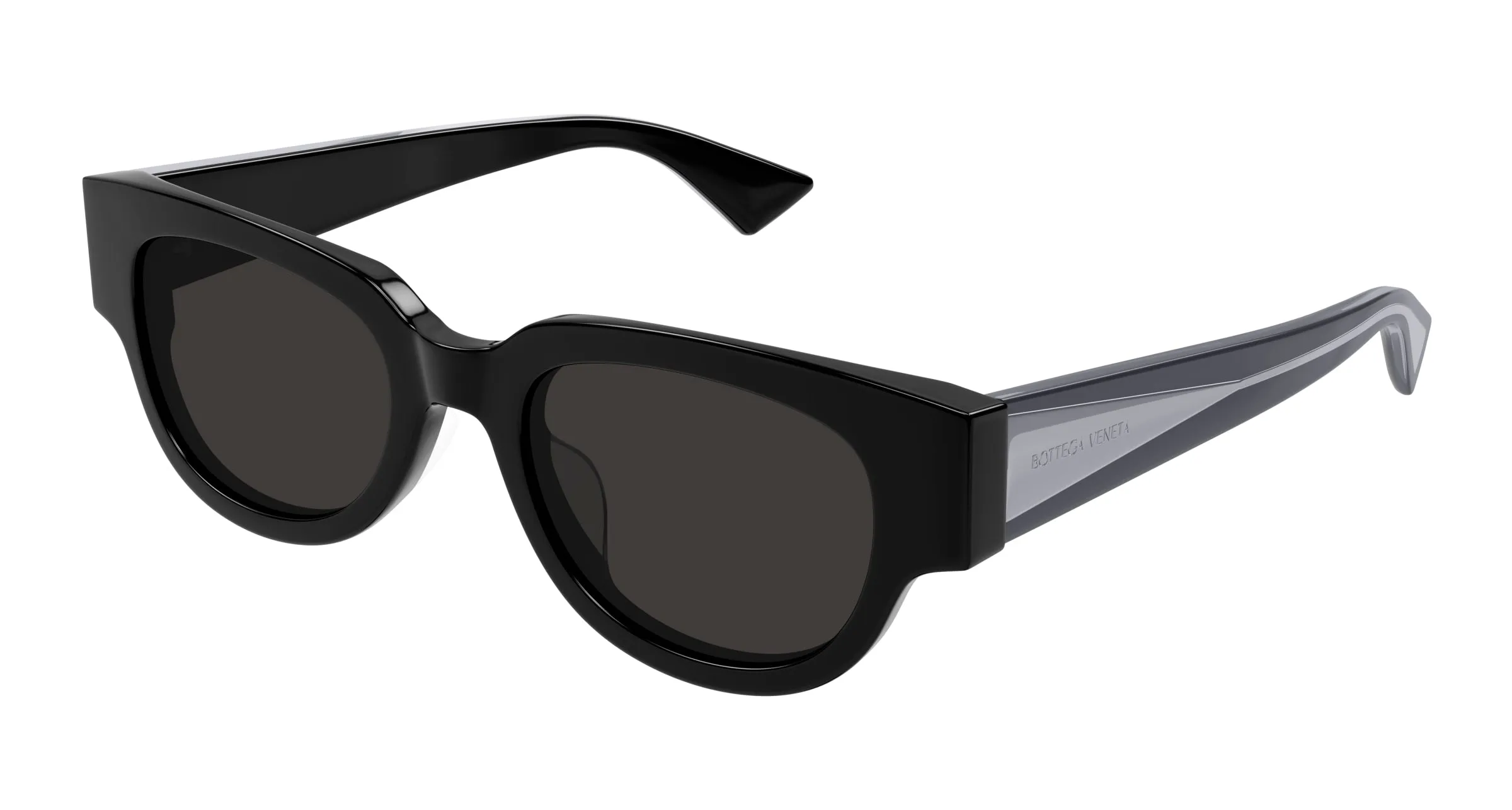 Bottega Veneta BV1278SA 001 Occhiali da sole Acetato Nero Grigio Cat Eye - immagine 1
