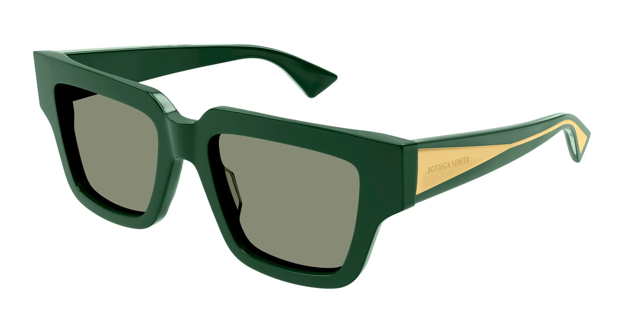 Bottega Veneta BV1276S 003 Occhiali da sole Acetato Verde Verde Squadrata - immagine 1
