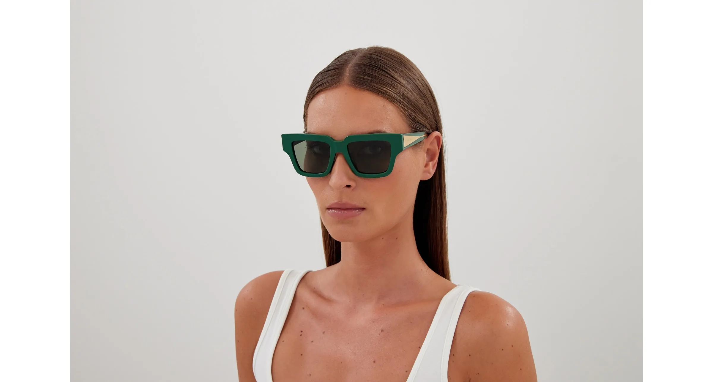 Bottega Veneta BV1276S 003 Occhiali da sole Acetato Verde Verde Squadrata - immagine 4
