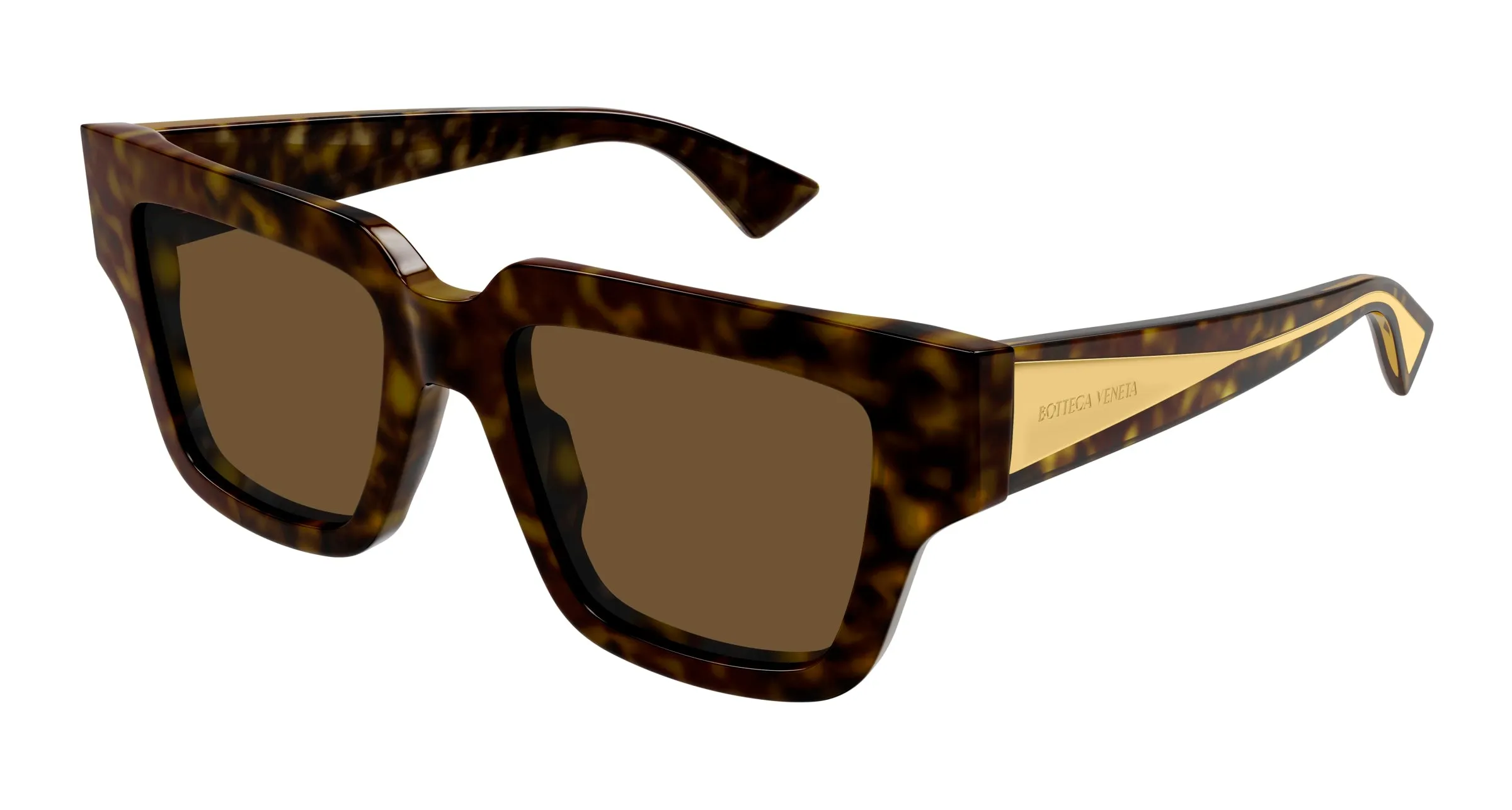 Bottega Veneta BV1276S 002 Occhiali da sole Acetato Havana Marrone Squadrata - immagine 1