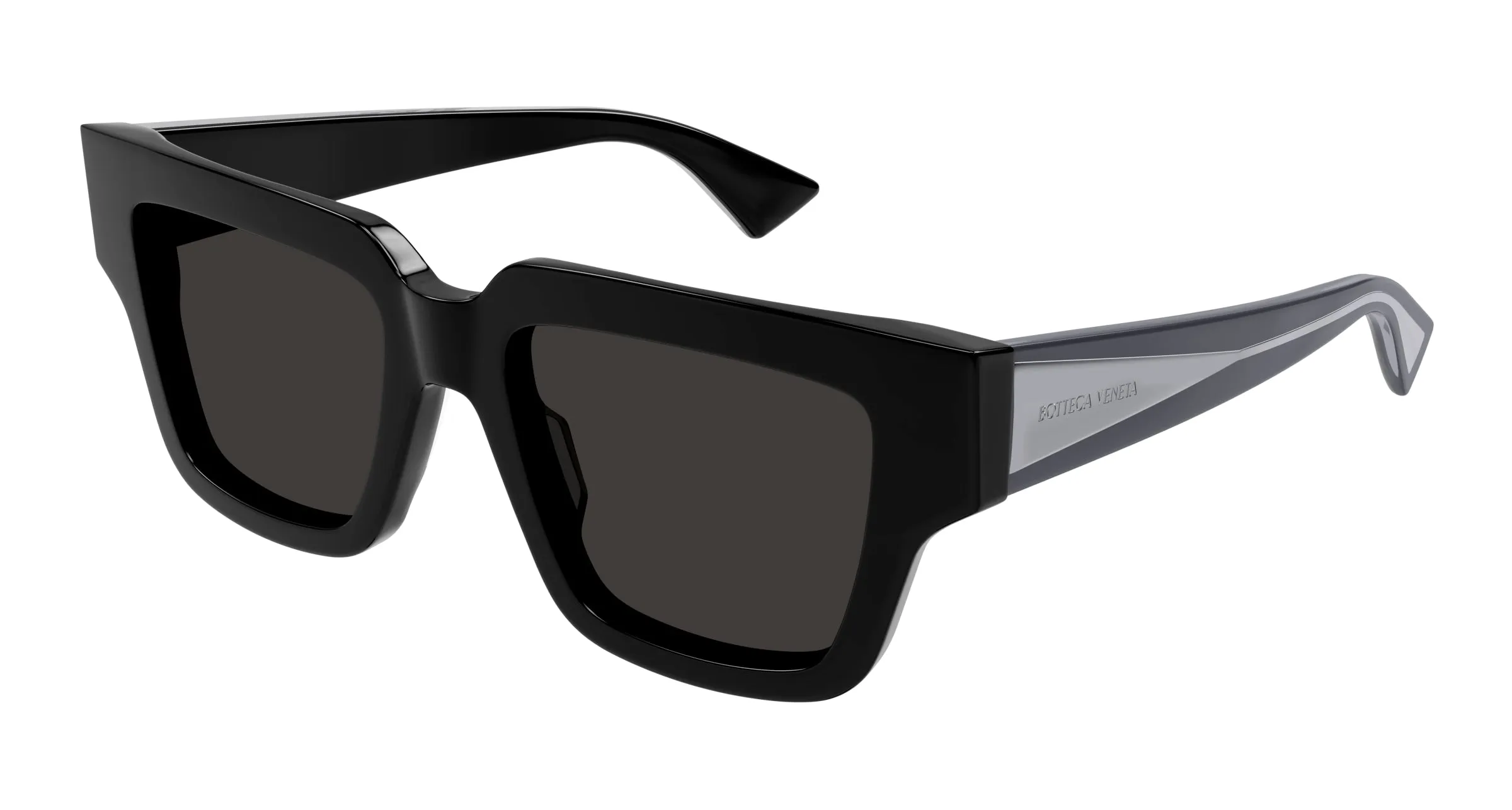 Bottega Veneta BV1276S 001 Occhiali da sole Acetato Nero Grigio Squadrata - immagine 1