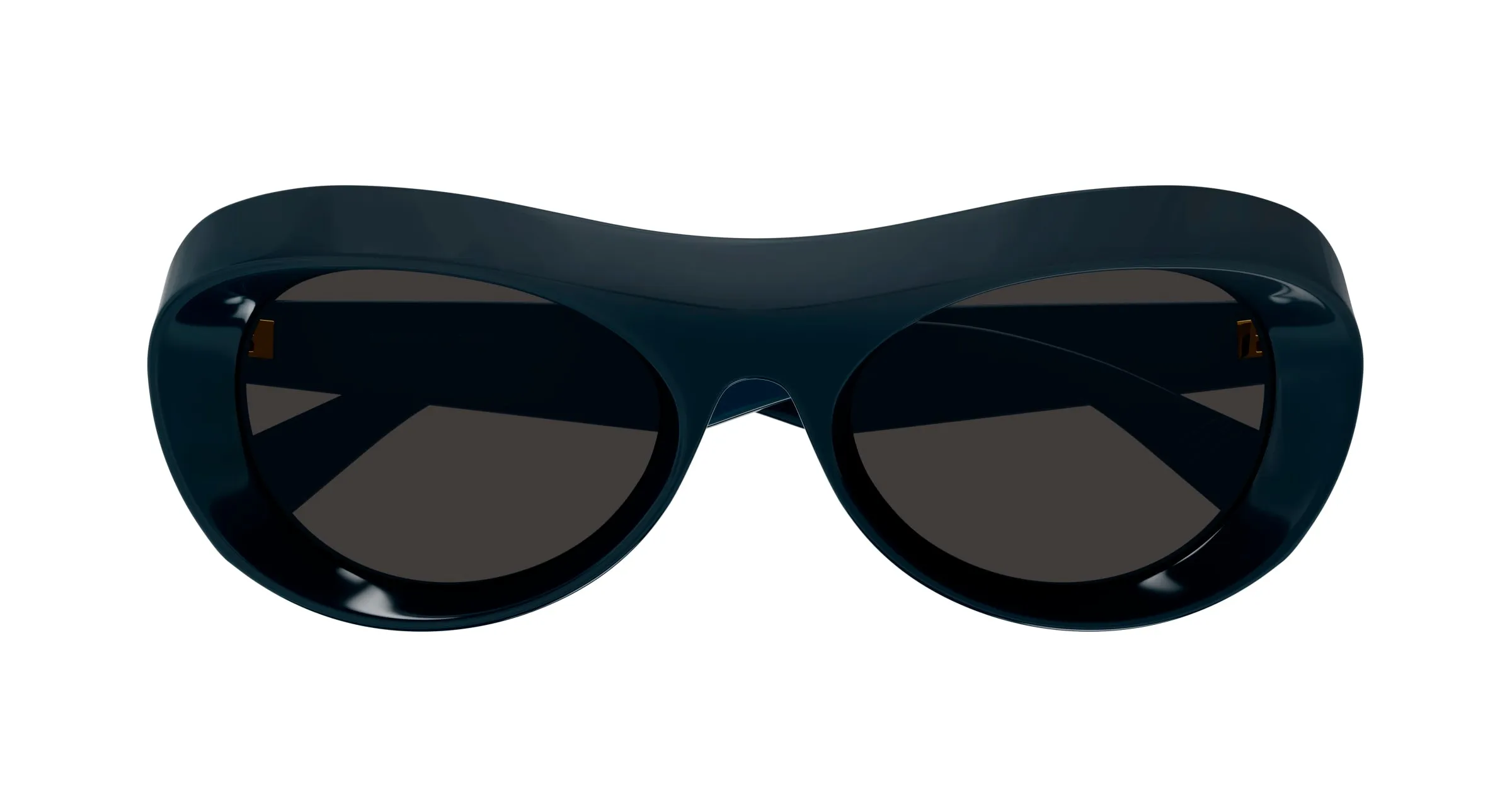 Bottega Veneta Donna BV1284S 001 Occhiali da sole Acetato Blu Grigio Rotonda - immagine 2