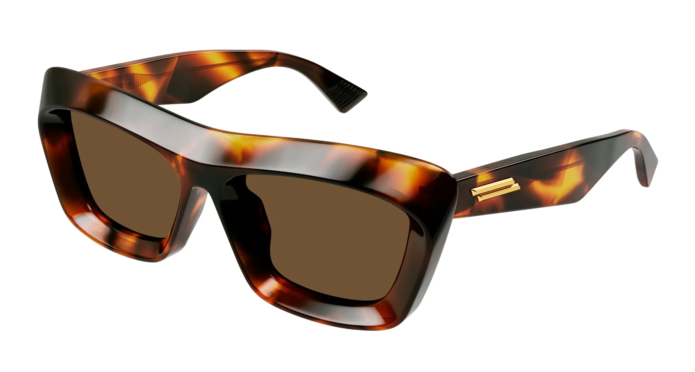 Bottega Veneta BV1283S 002 Occhiali da sole Acetato Havana Marrone Squadrata - immagine 1