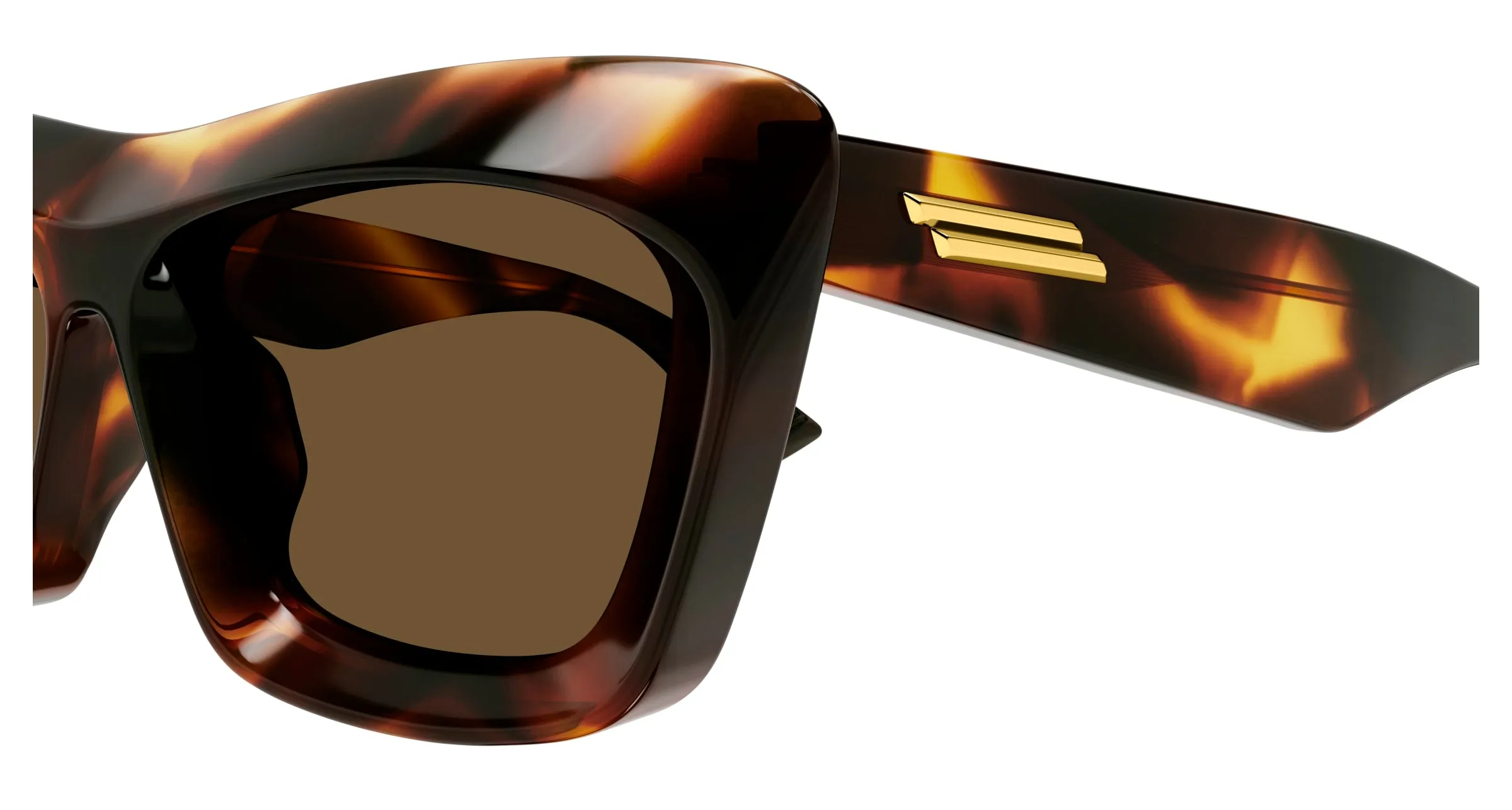 Bottega Veneta BV1283S 002 Occhiali da sole Acetato Havana Marrone Squadrata - immagine 3