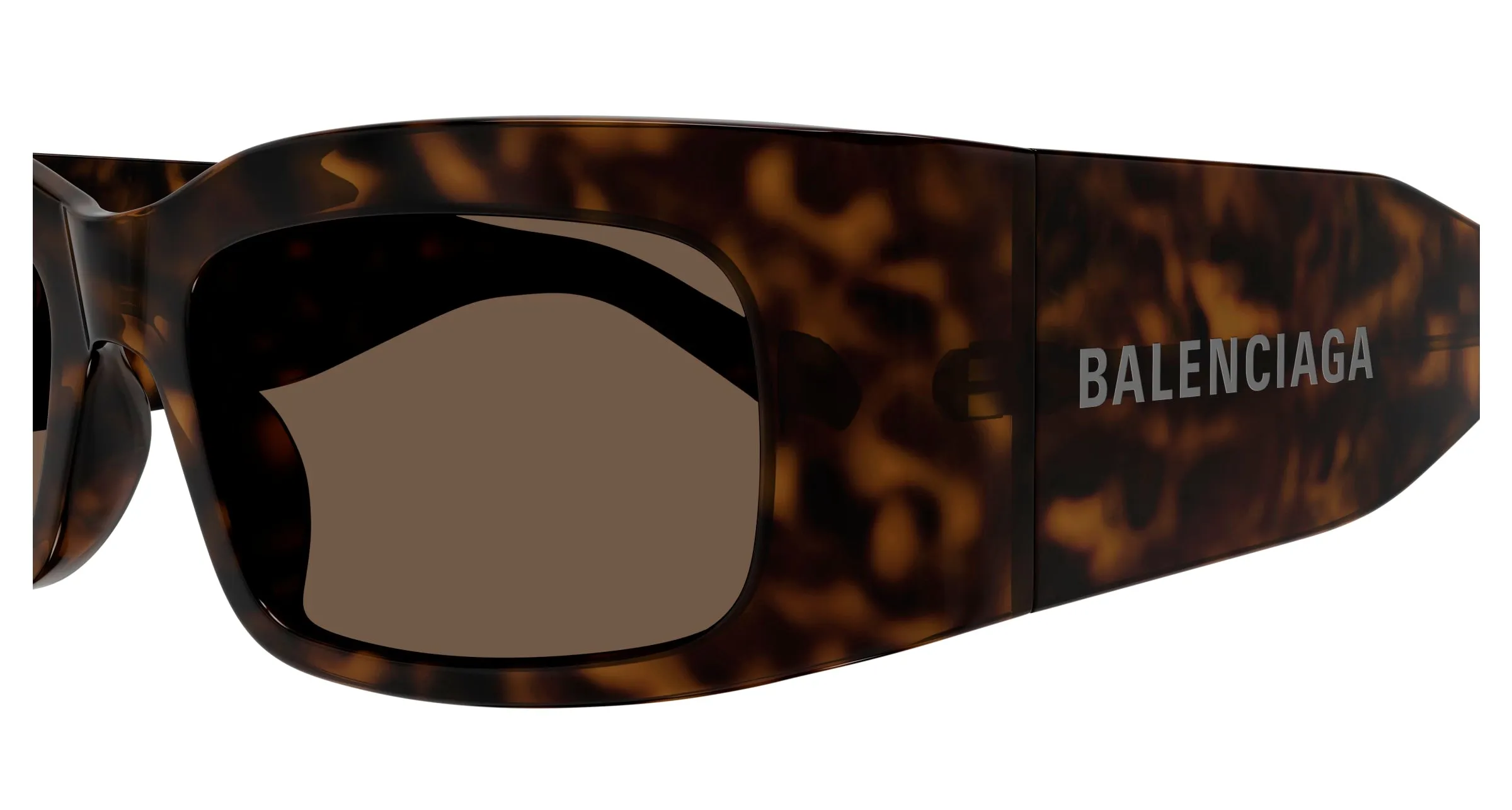 Balenciaga Unisex BB0328S 002 Occhiali da sole Acetato Havana Marrone Squadrata - immagine 3