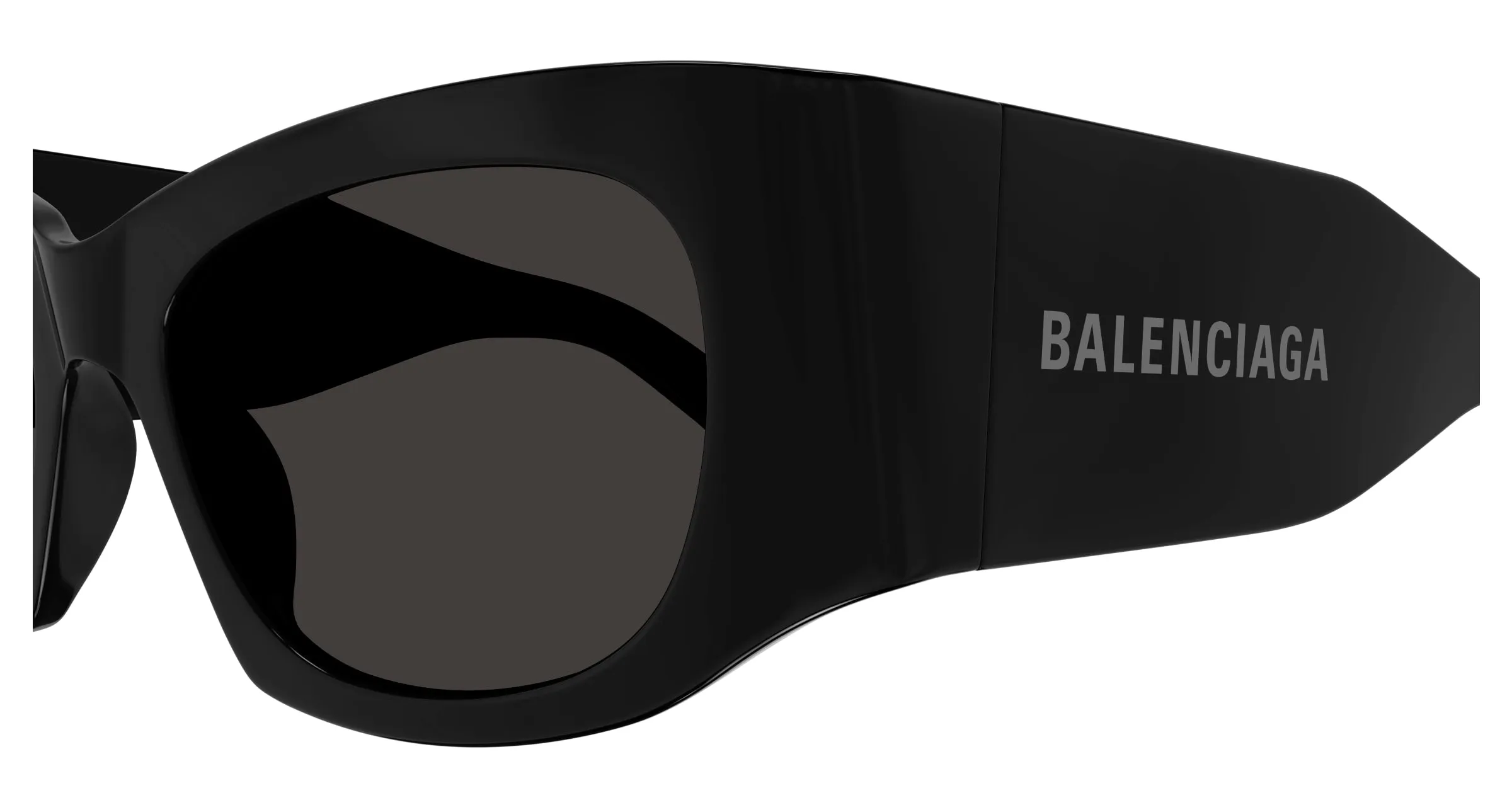 Balenciaga Donna BB0327S 001 Occhiali da sole Acetato Nero Grigio Cat Eye - immagine 3