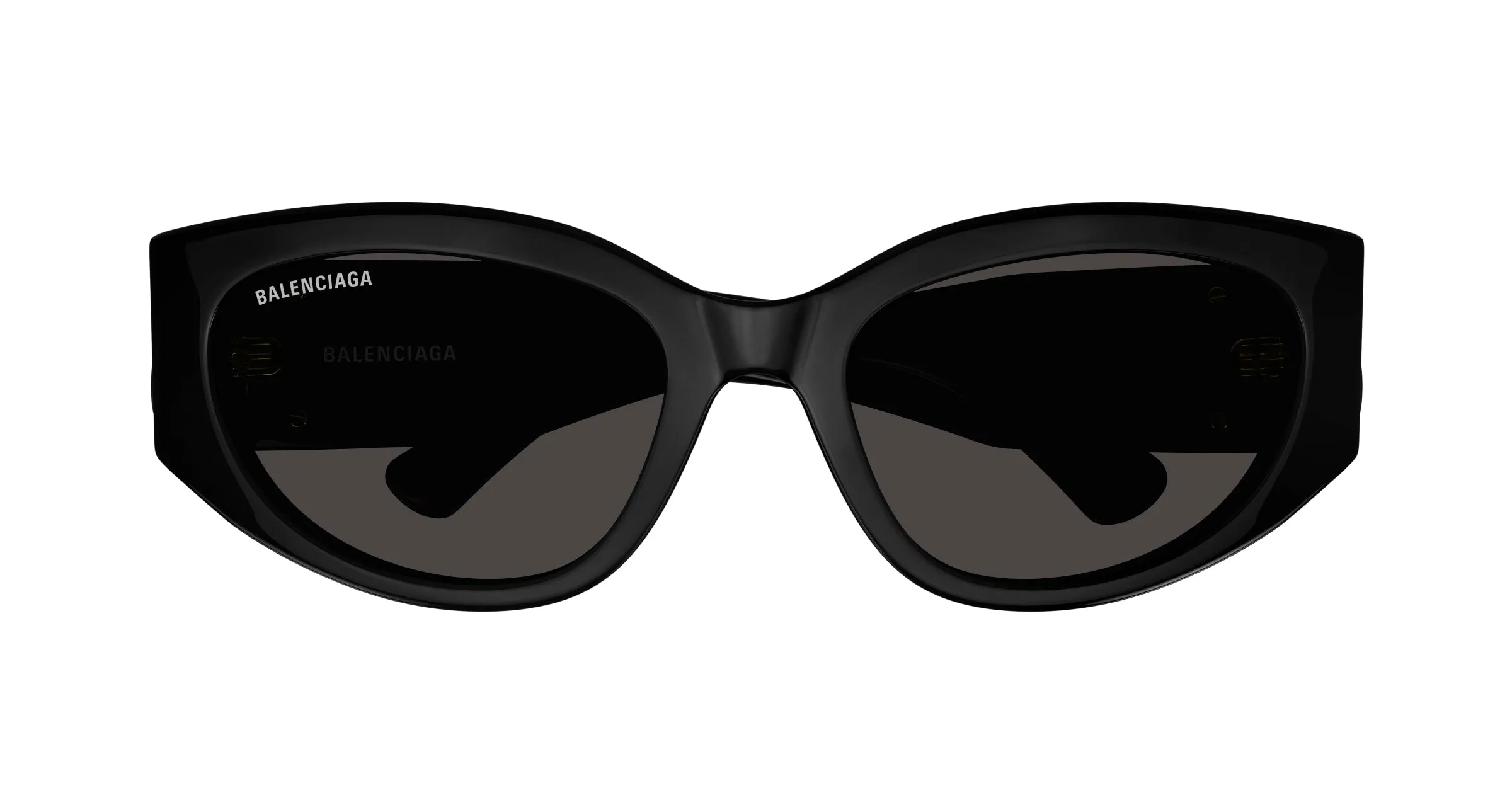 Balenciaga BB0324SK 002 Occhiali da sole Acetato Nero Grigio Rotonda - immagine 2
