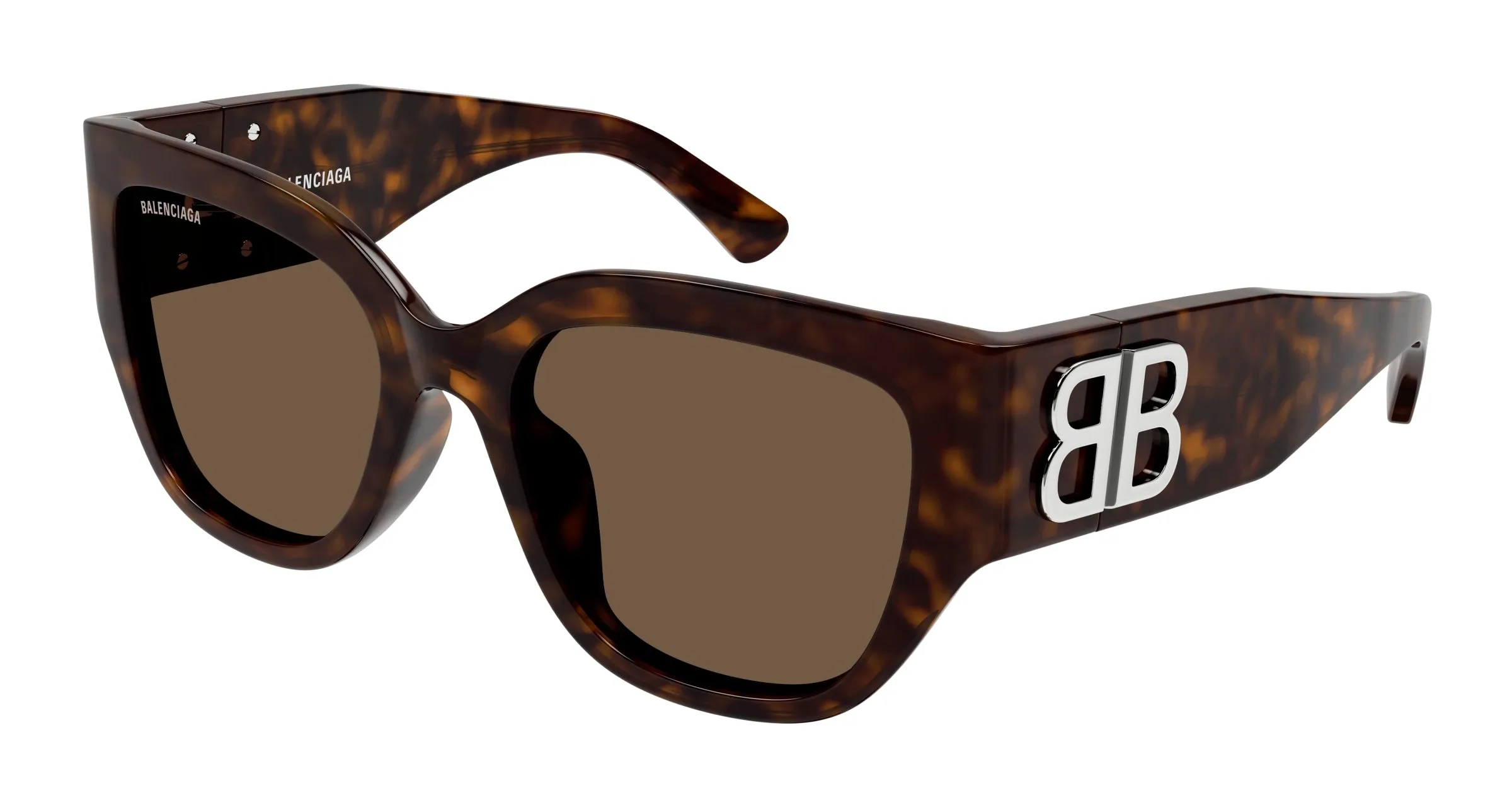 Balenciaga Donna BB0323SK 003 Occhiali da sole Acetato Havana Marrone Squadrata - immagine 1