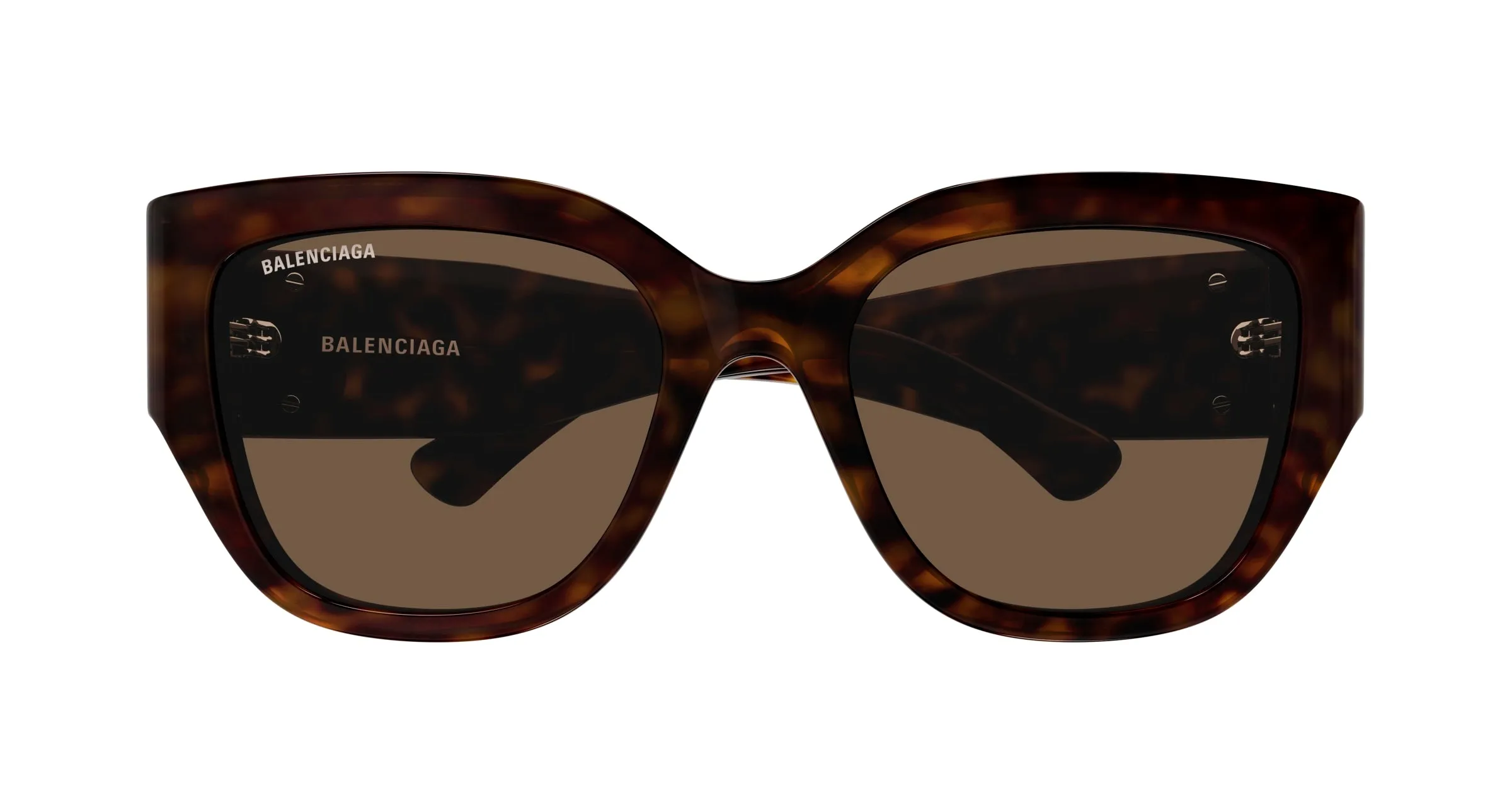 Balenciaga Donna BB0323SK 003 Occhiali da sole Acetato Havana Marrone Squadrata - immagine 2