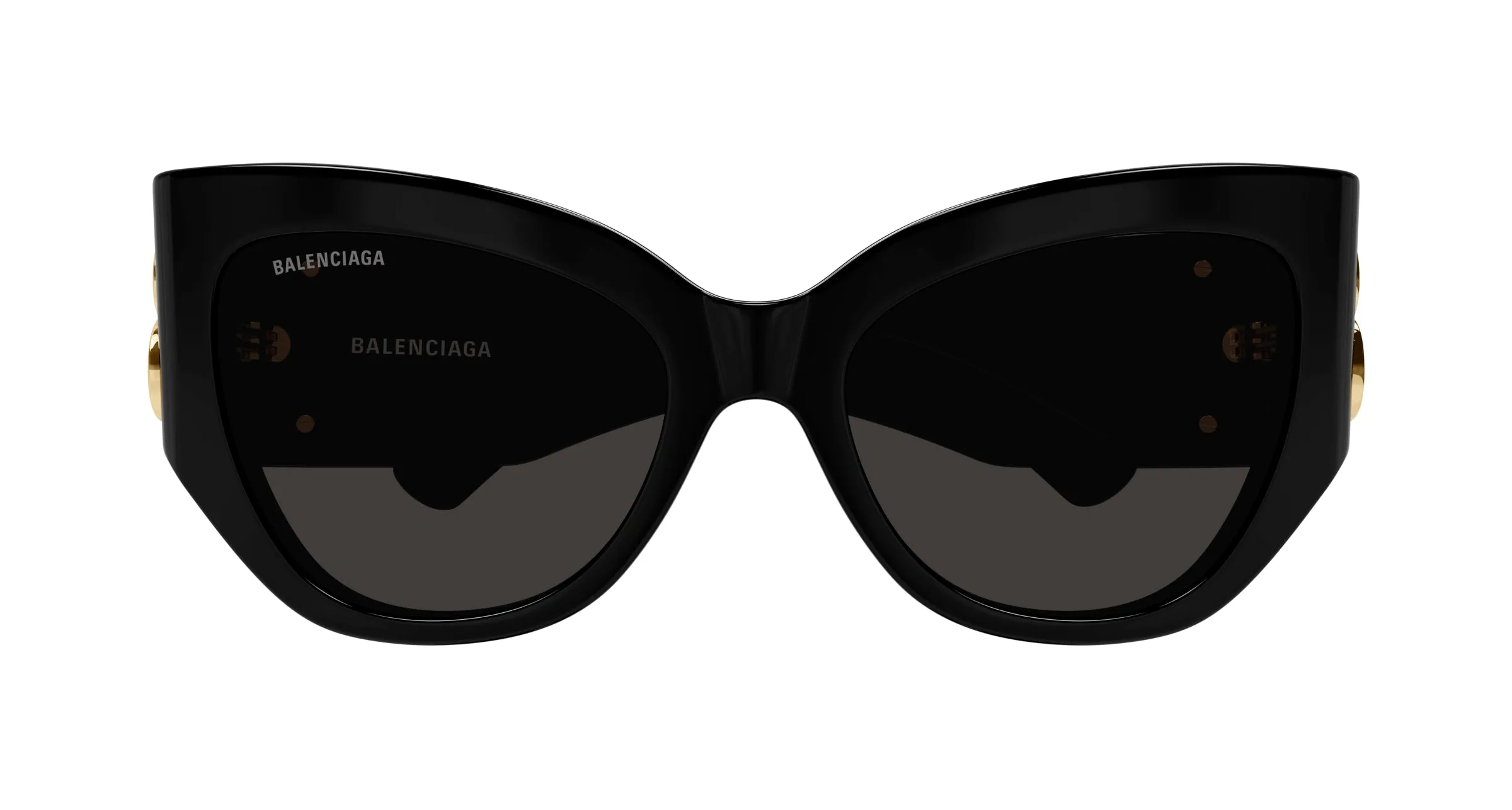 Balenciaga BB0322S 002 Occhiali da sole Acetato Nero Grigio Farfalla - immagine 2