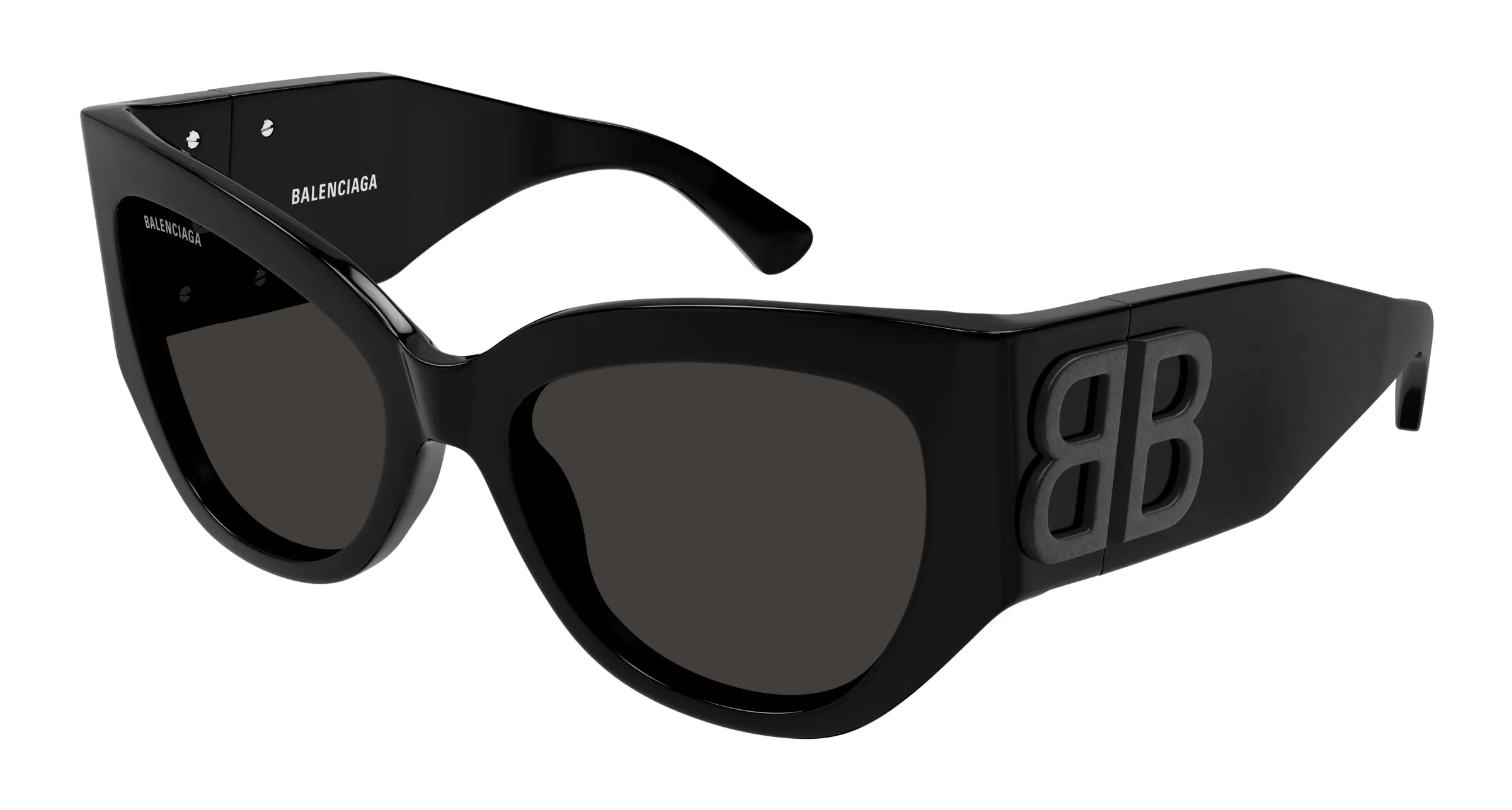 Balenciaga BB0322S 001 Occhiali da sole Acetato Nero Grigio Farfalla - immagine 1