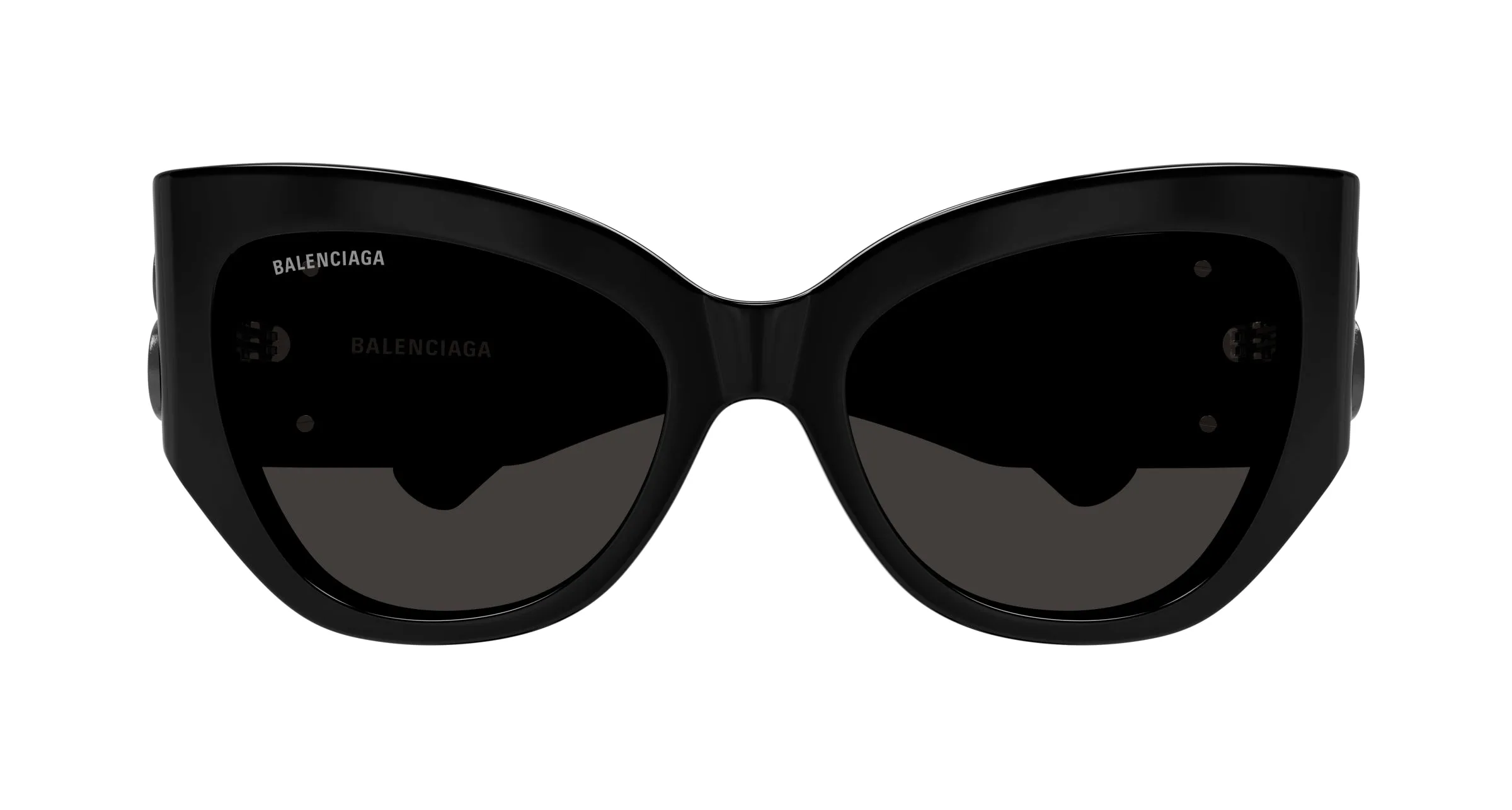 Balenciaga BB0322S 001 Occhiali da sole Acetato Nero Grigio Farfalla - immagine 2